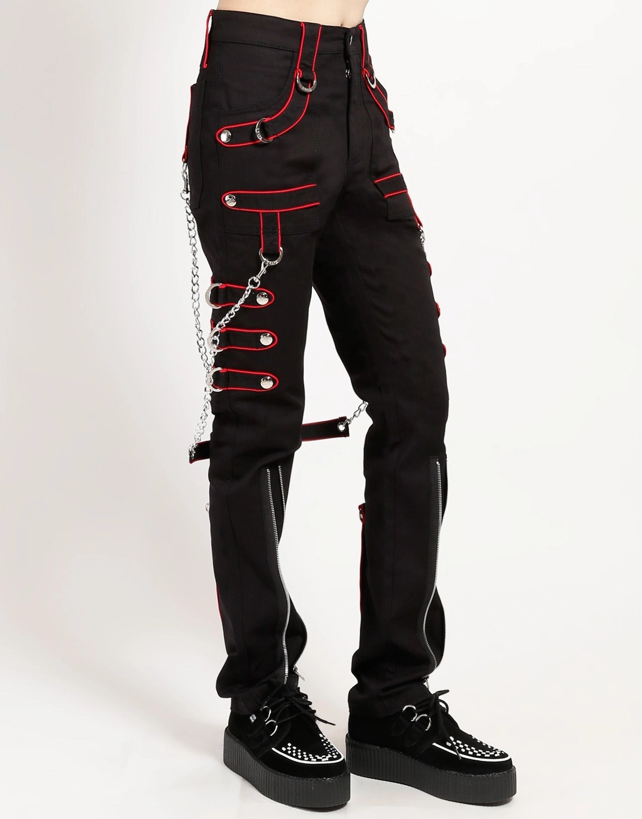 Comfortable Leg BAND PANT RED