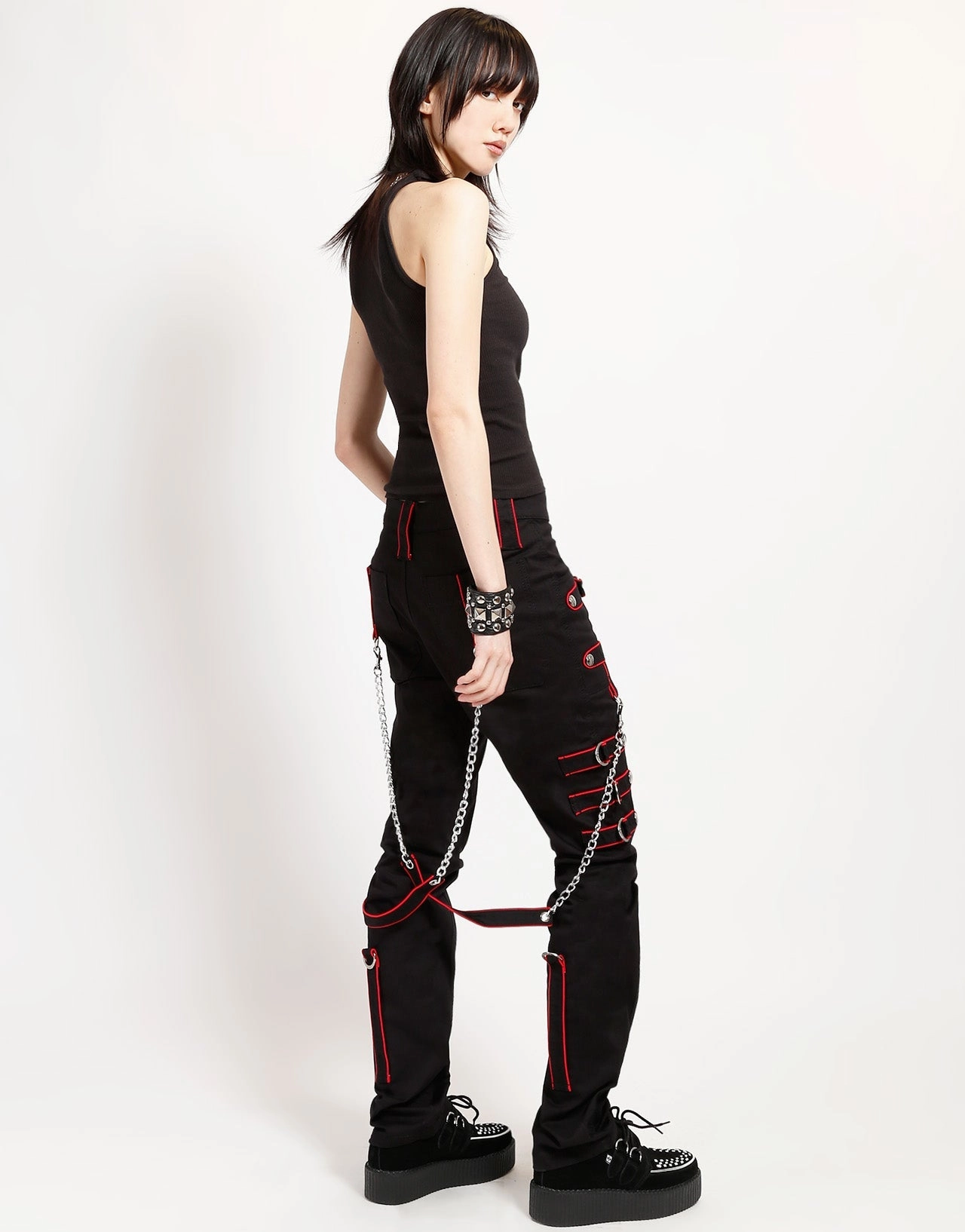 Tapered ankle Urban Ready BAND PANT RED