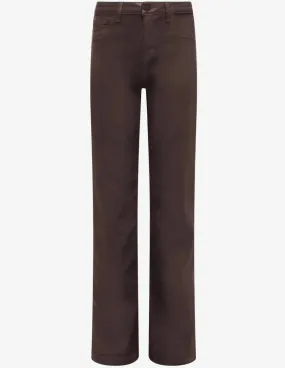 Party Look Couple Look Earthy Favorite Basic Scottie Coated Wide Leg Jean Chocolate