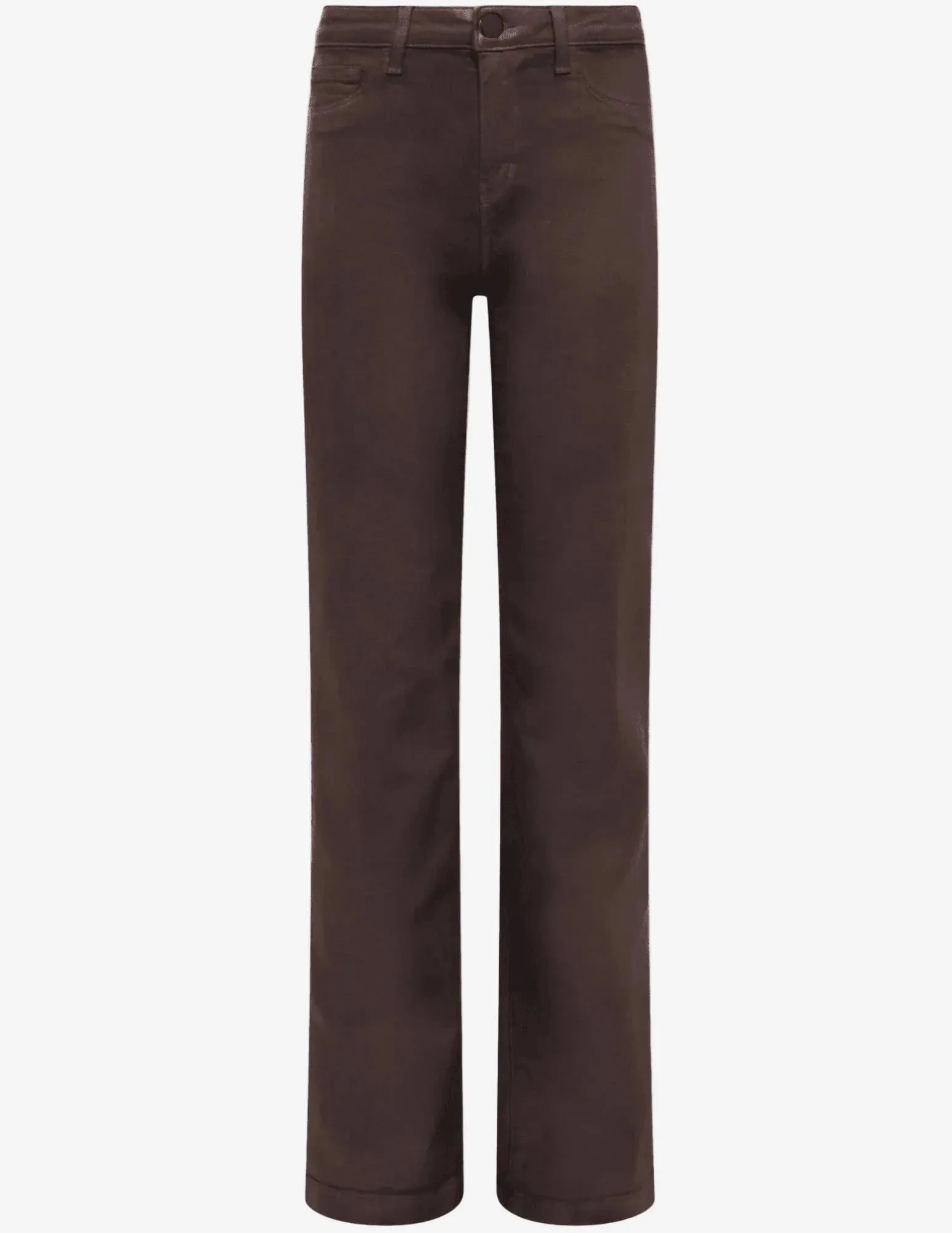 Slim Vintage Lover Scottie Coated Wide Leg Jean Chocolate