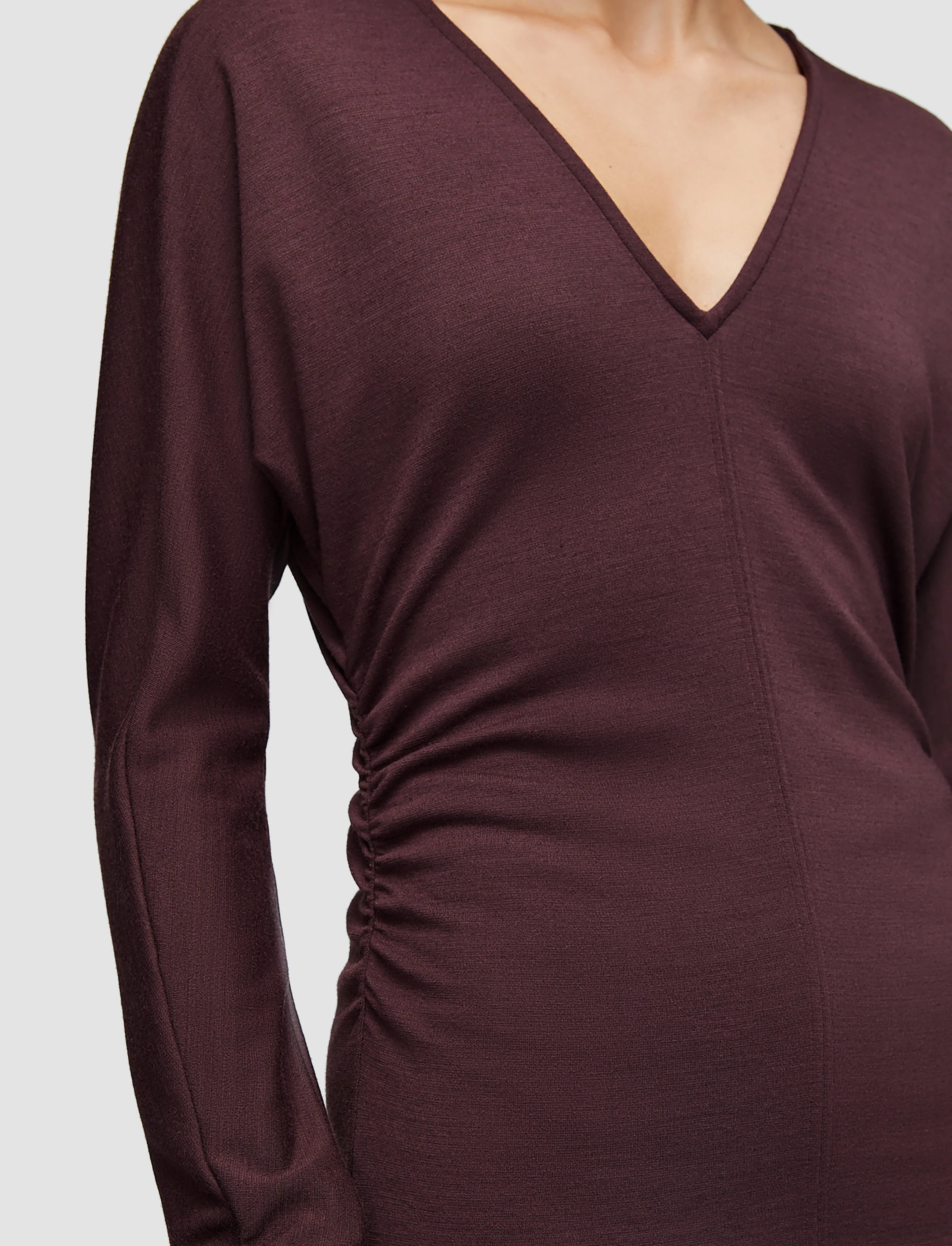 Travel Light Wool Jersey V Neck Top