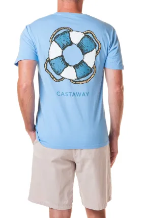 Wrinkle Resistant Texture Beach Tee Azure Castaway