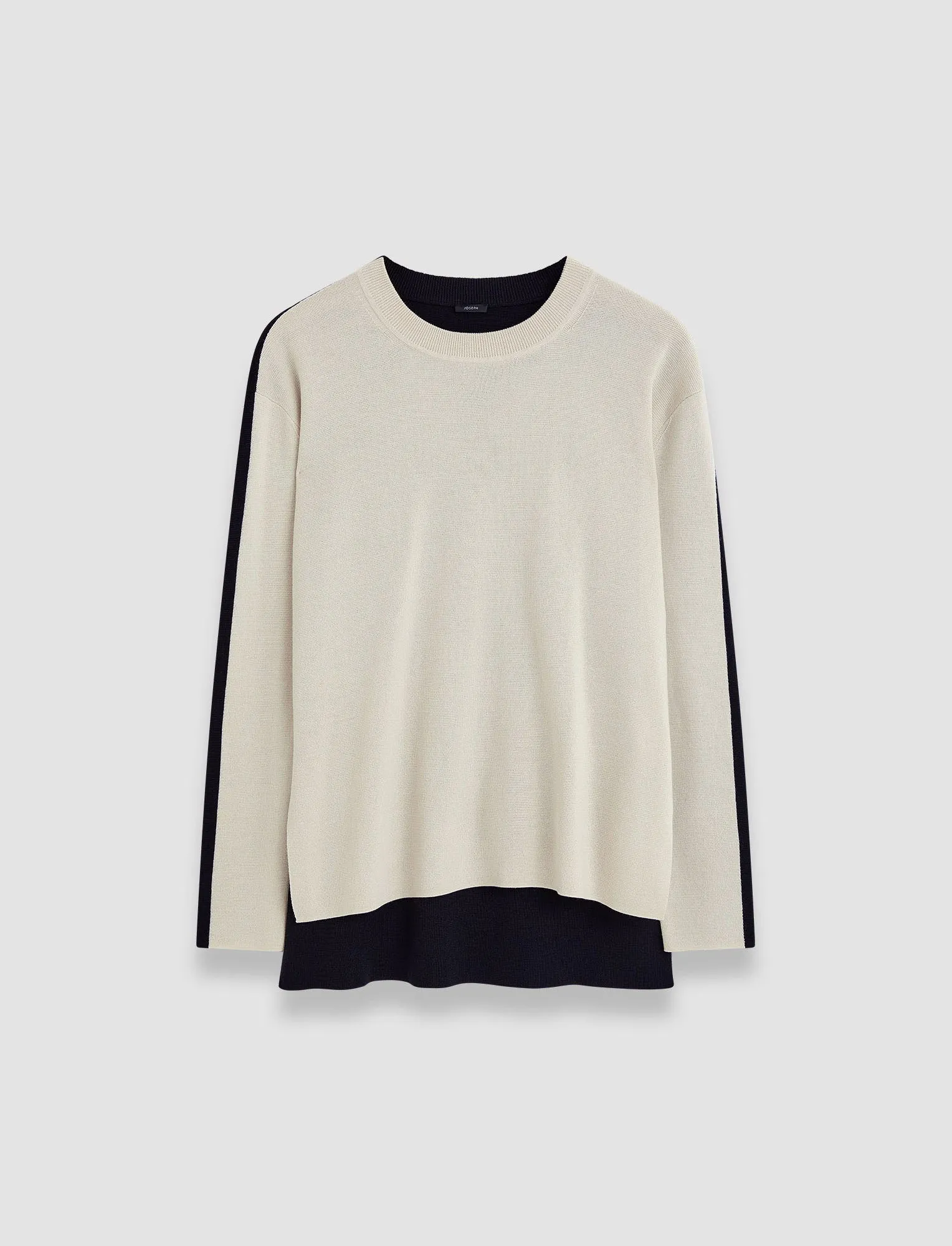 Simple Classic Bi-Colour Knit Jumper