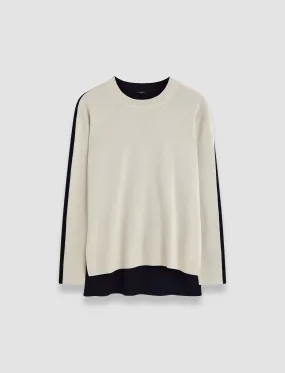 Simple Classic Bi-Colour Knit Jumper