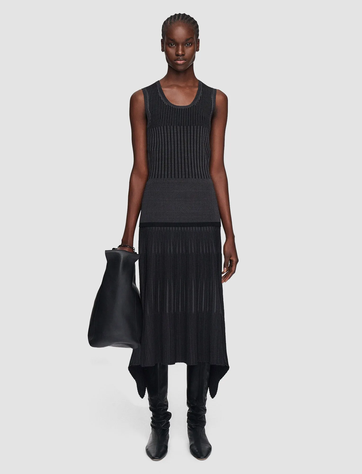 Bi-Colour Rib Tank Top Tagless Design Warm Vibe