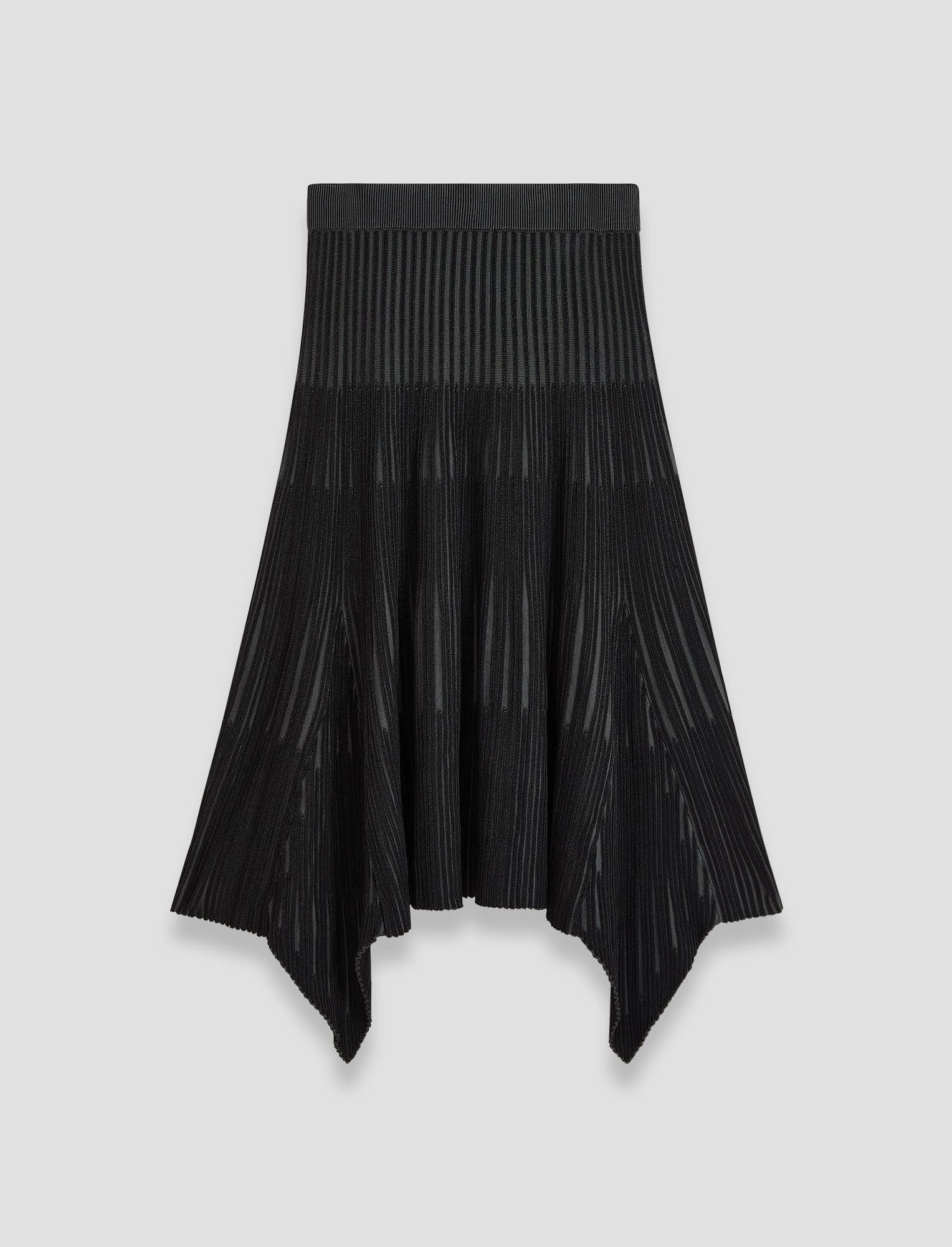 Jacquard Weave Street Comforted Bi-Colour Rib Skirt