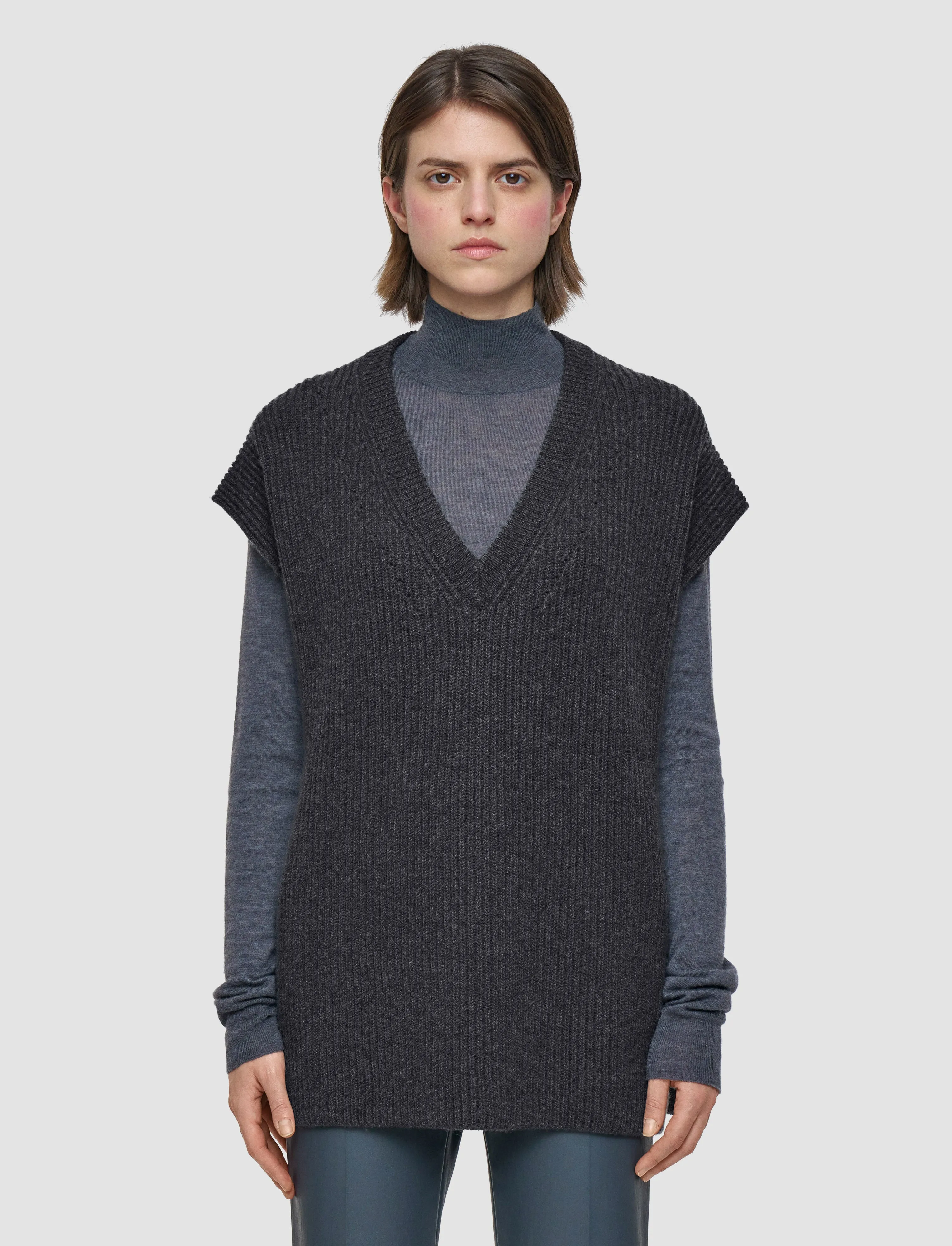 Anti Pilling Fashion Fit Light Cardigan Stitch Vest