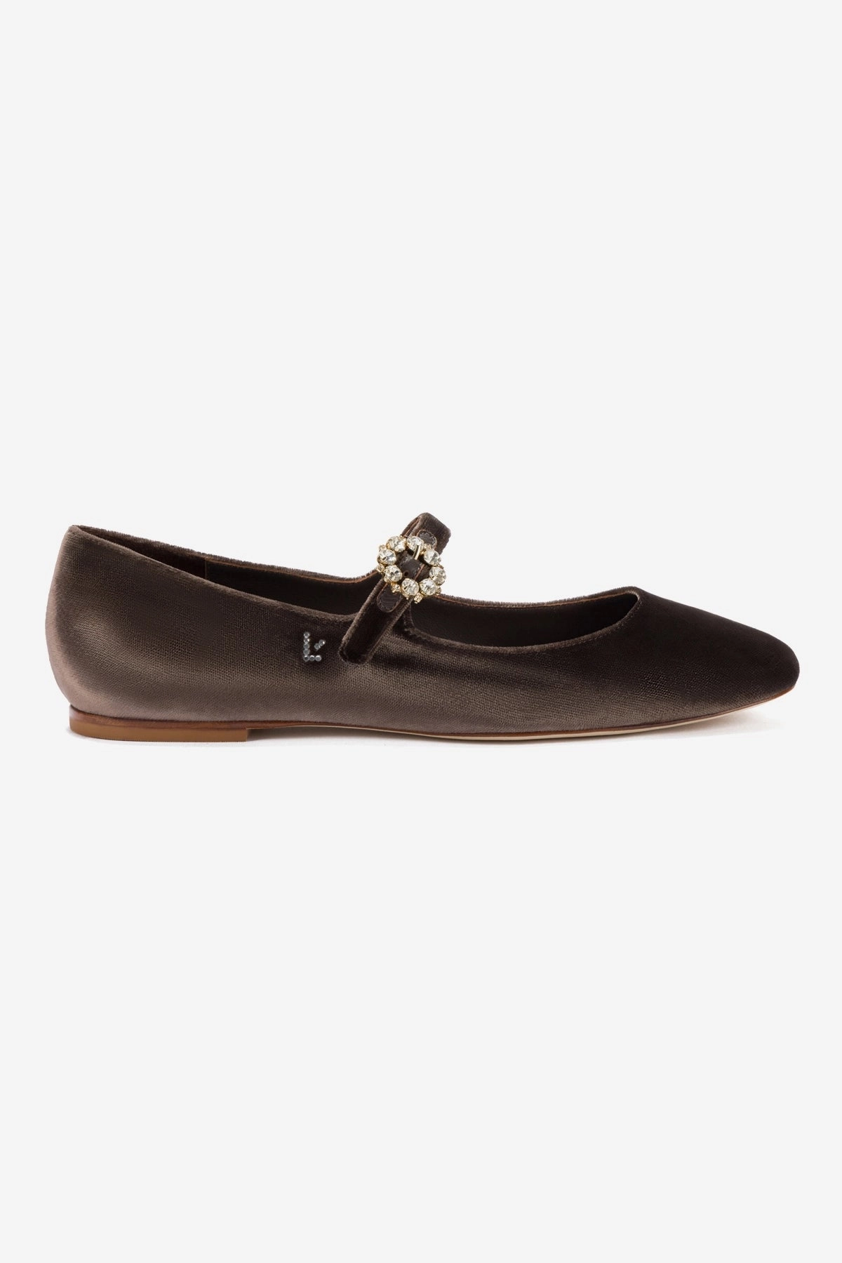 Blair Ballet Flat In Expresso Velvet Comfort Platform
