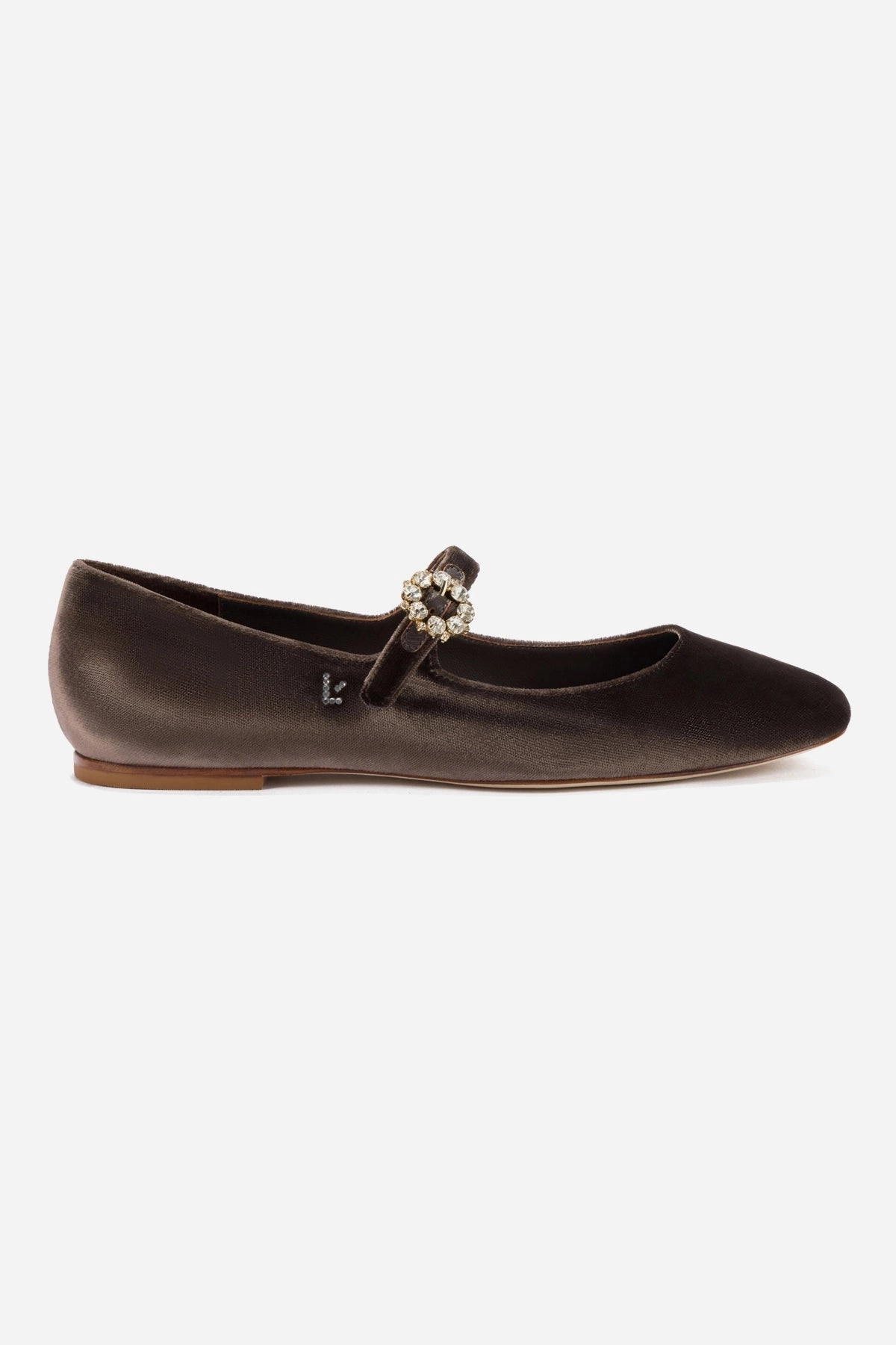 Blair Ballet Flat In Expresso Velvet Height Plus