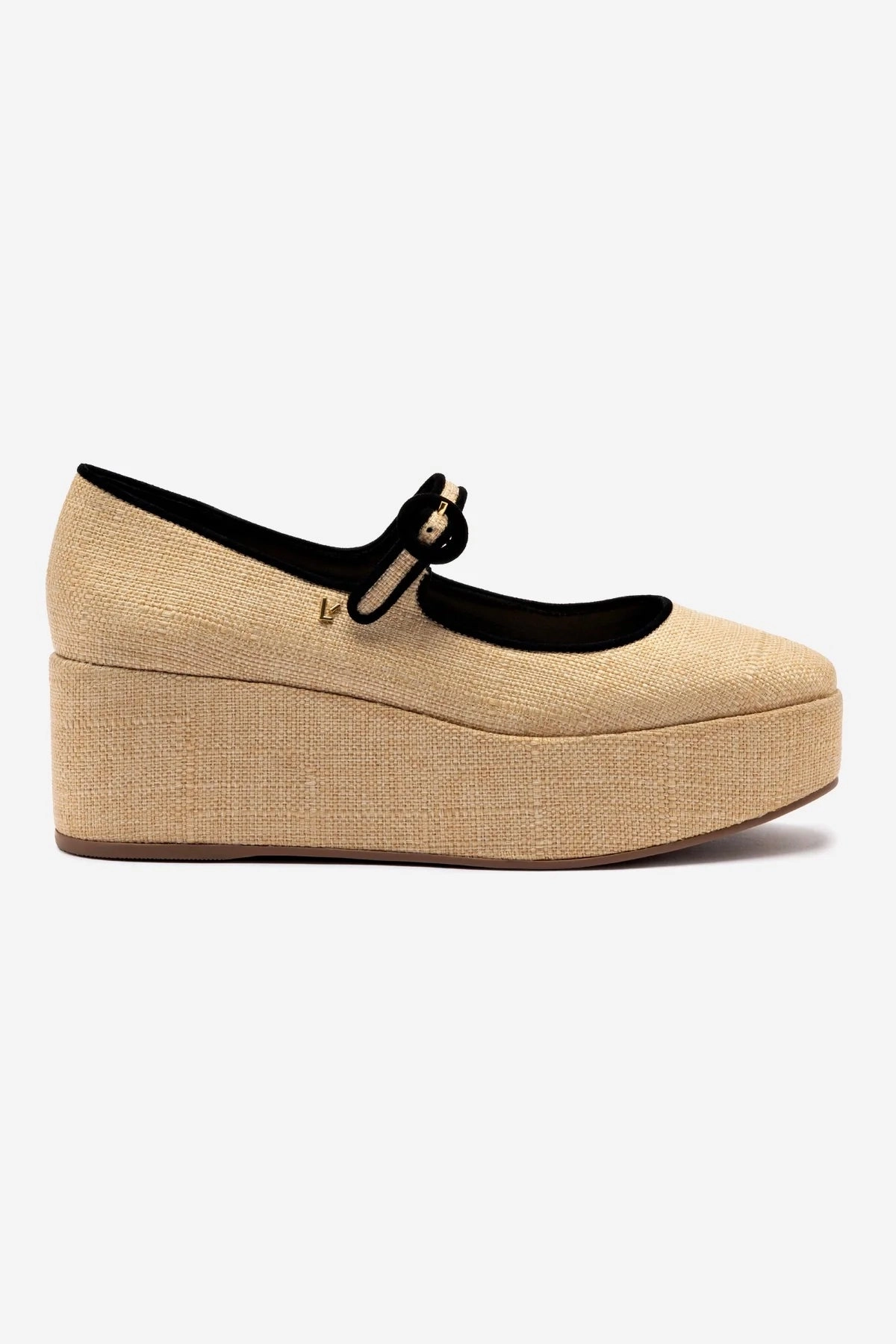 Blair Flatform In Beige Raffia Arch Fit Global Cool