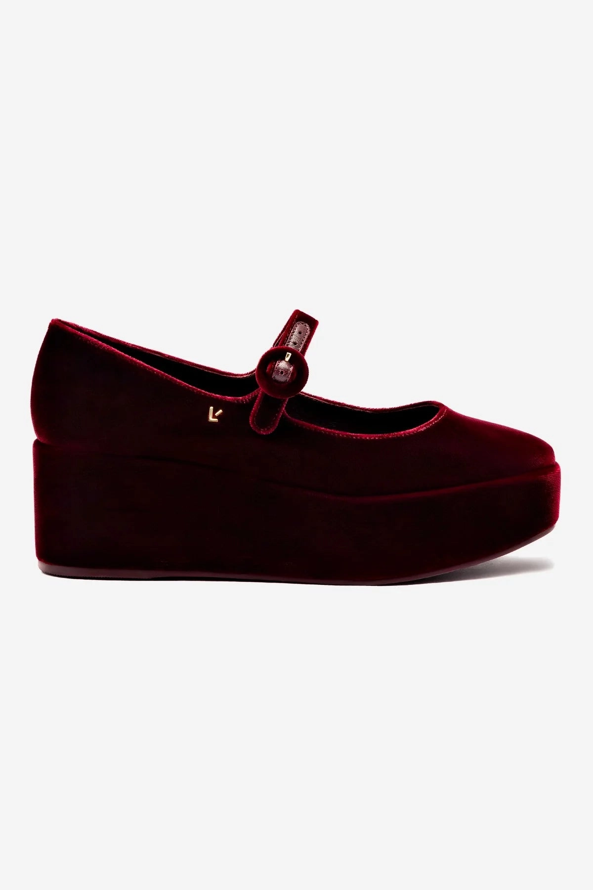 Blair Flatform In Wine Velvet Queen Fit