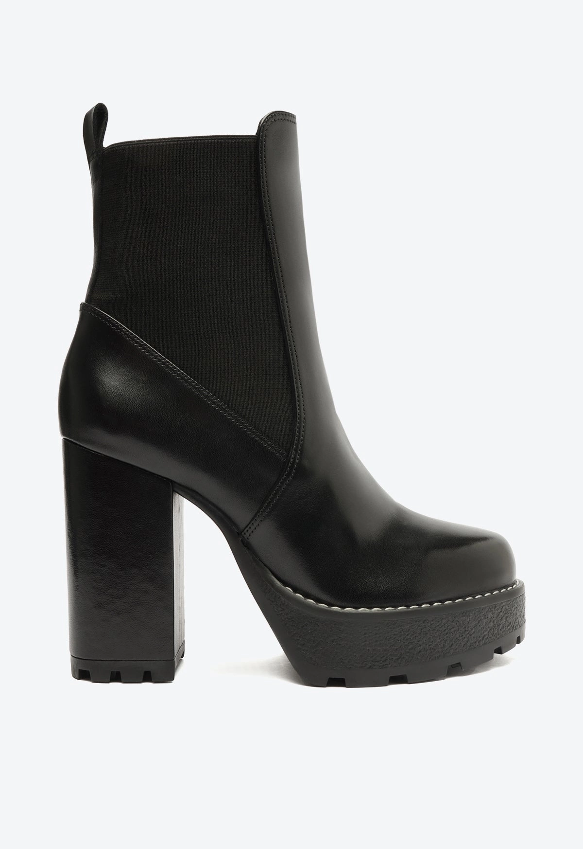 Billie Platform  Leather Bootie London Cool