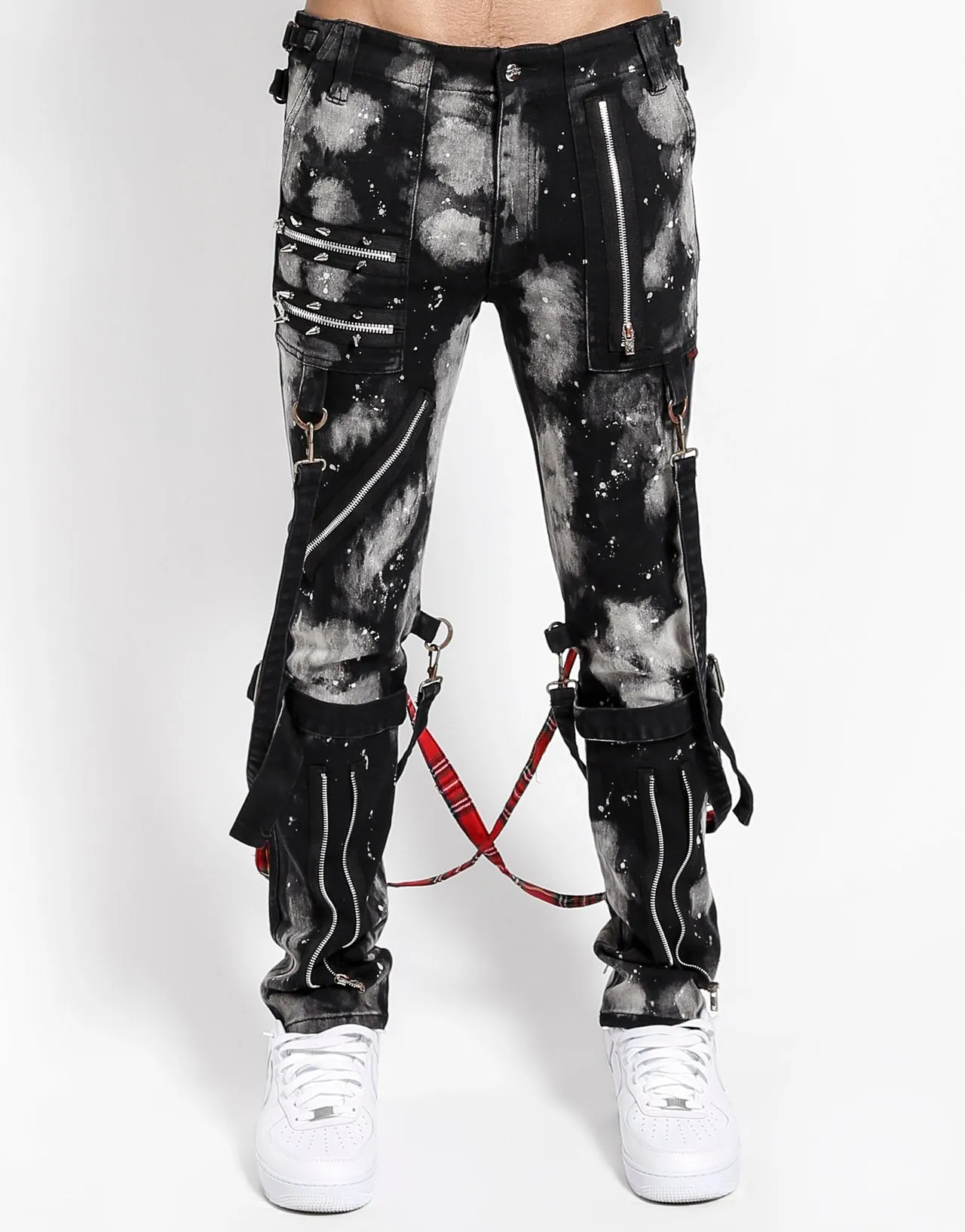 All Purpose Fit Carbon Infused Fabric BONDAGE PANT BLEACH AND STUD