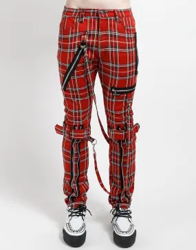 Recycled Polyester Sporty Layer BONDAGE PANT RED PLAID