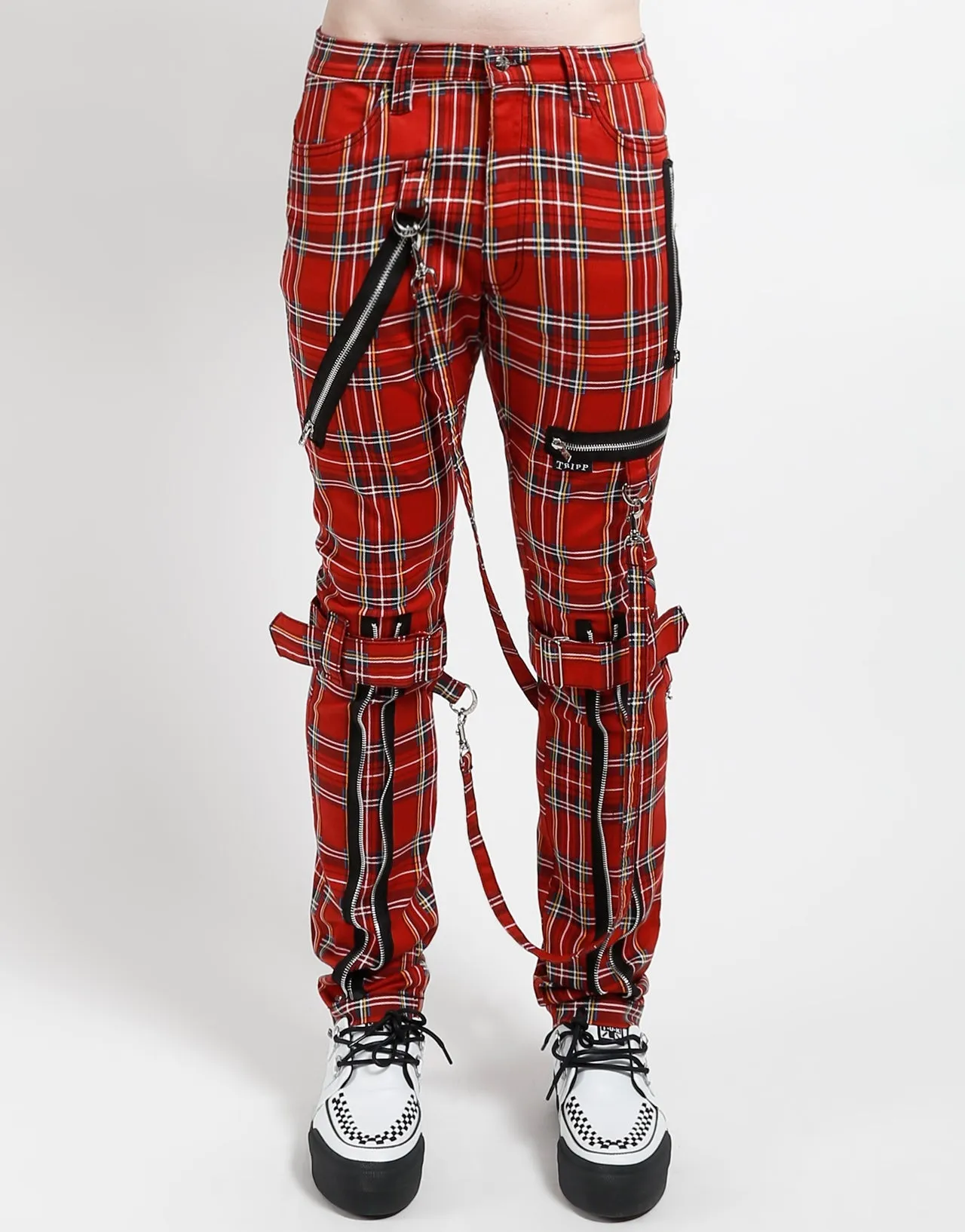Organic Cotton Stretch Comfort BONDAGE PANT RED PLAID