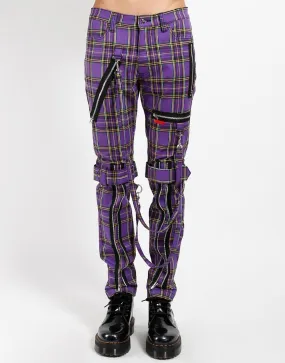 BONDAGE PANT VIOLET PLAID Flattering Design No Fuss Fit