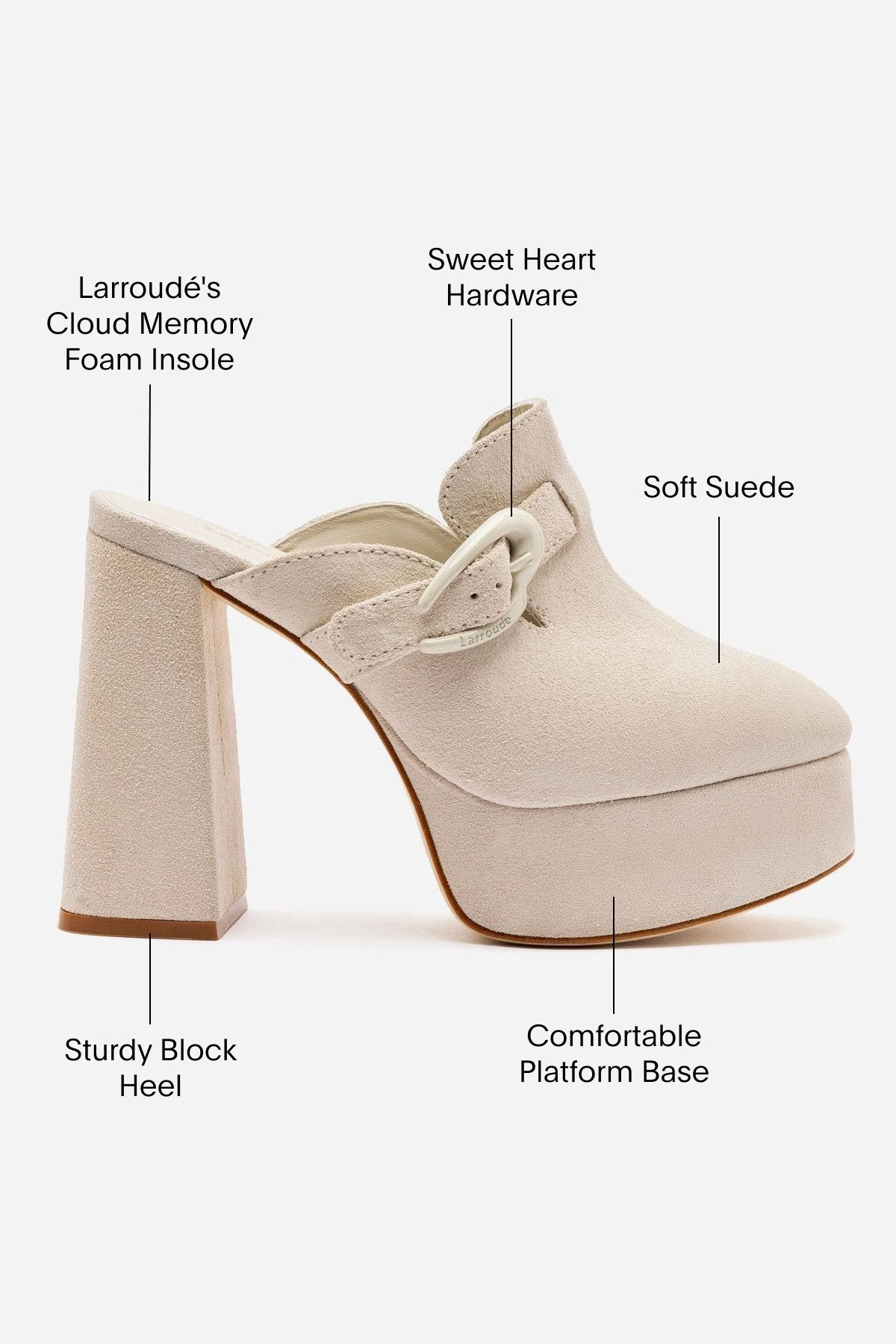 Dolly Verona Clog In Grey Suede Wide Base Dad Pick