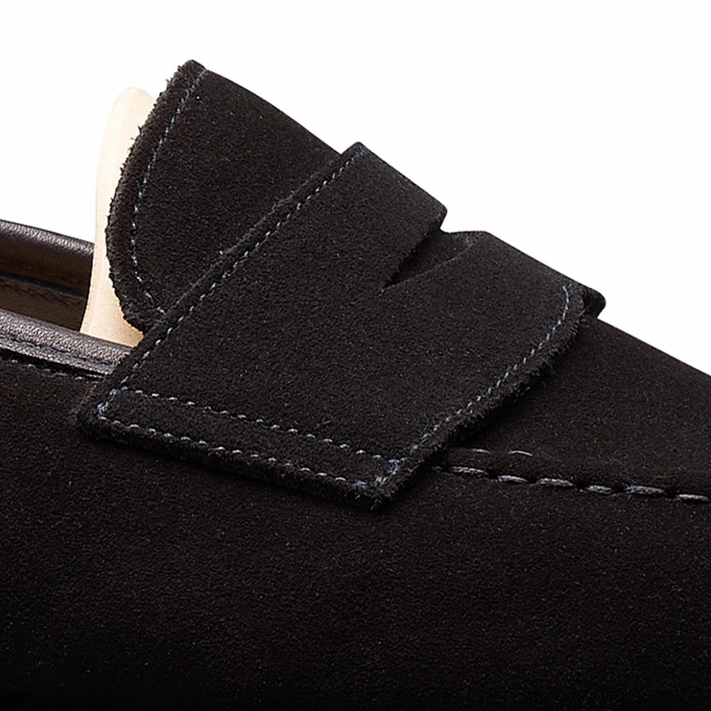 Rich Glow Comfort toe Boston Black Suede