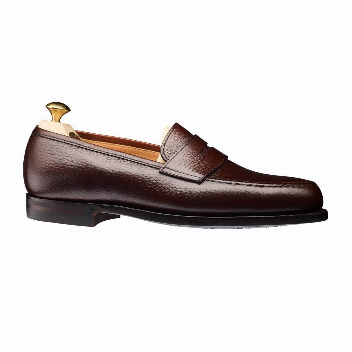 Slip On Style simple design Boston Dark Brown Country Calf Grain