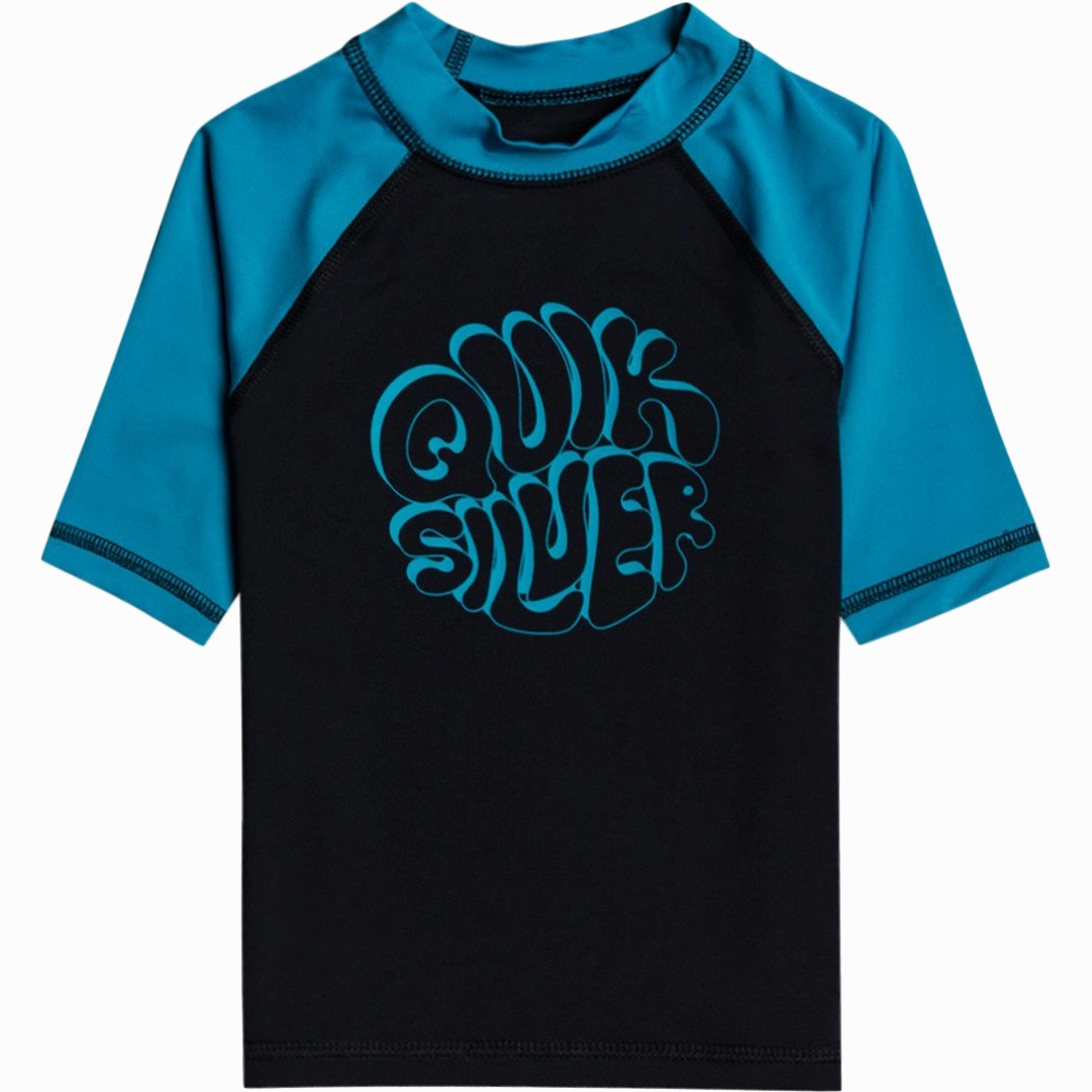 Boys' Bubble Trouble Short Sleeve UPF Rashguard DurableStitching Reinforced Shoulder