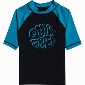 Boys' Bubble Trouble Short Sleeve UPF Rashguard AntiPilling Technology RawEdgedDesign