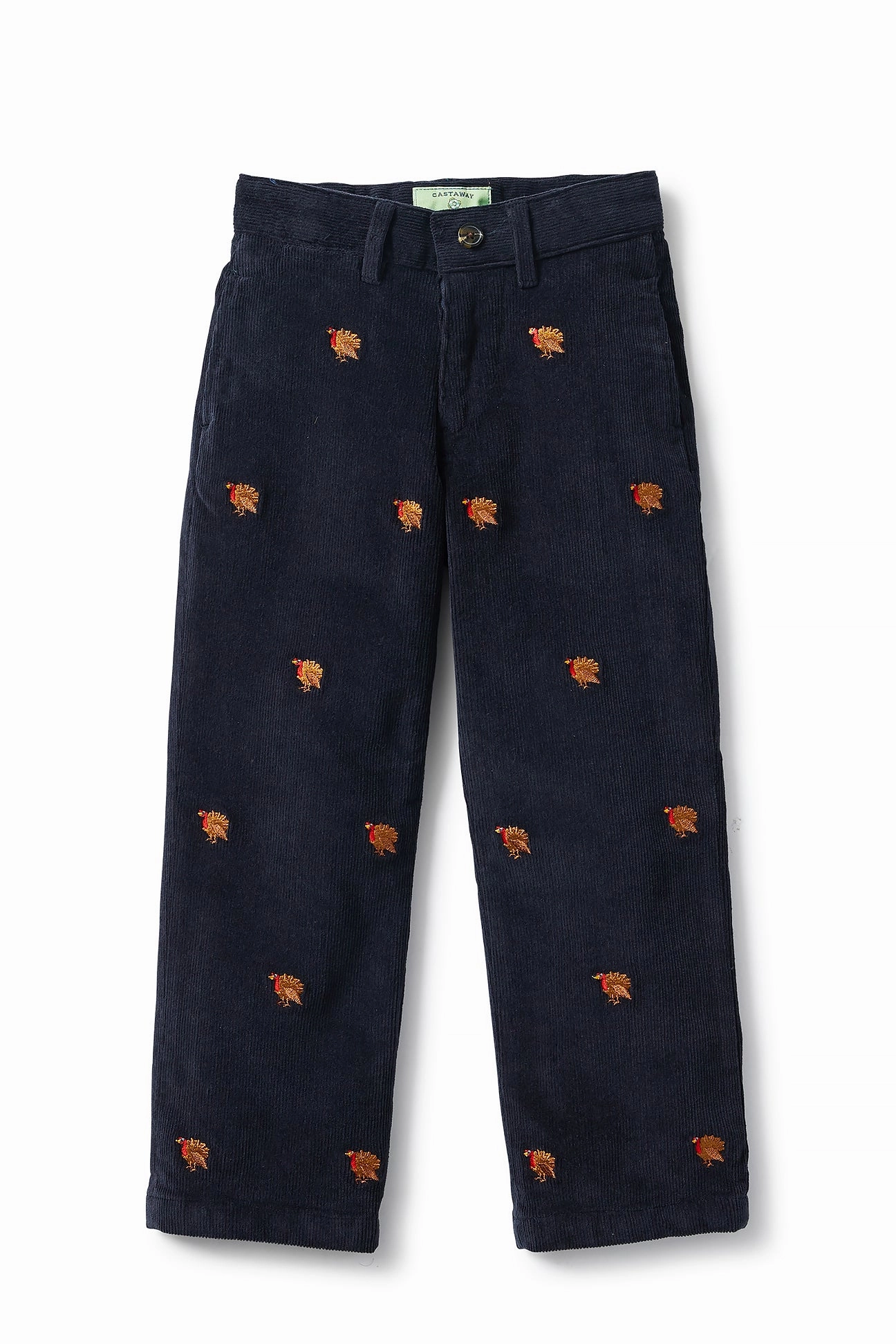 Boys Beachcomber Corduroy Pant Nantucket Navy with Turkey StaticResistantMaterial