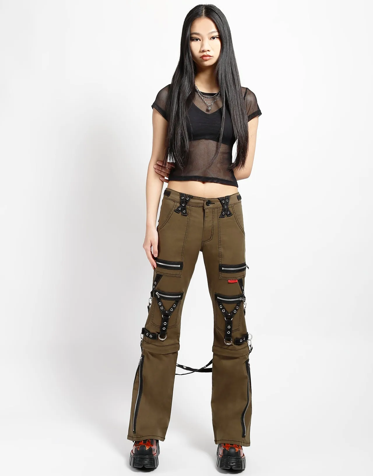 ZIP TO ZIP PANT ARMY Trail Comfort Flexible Waist