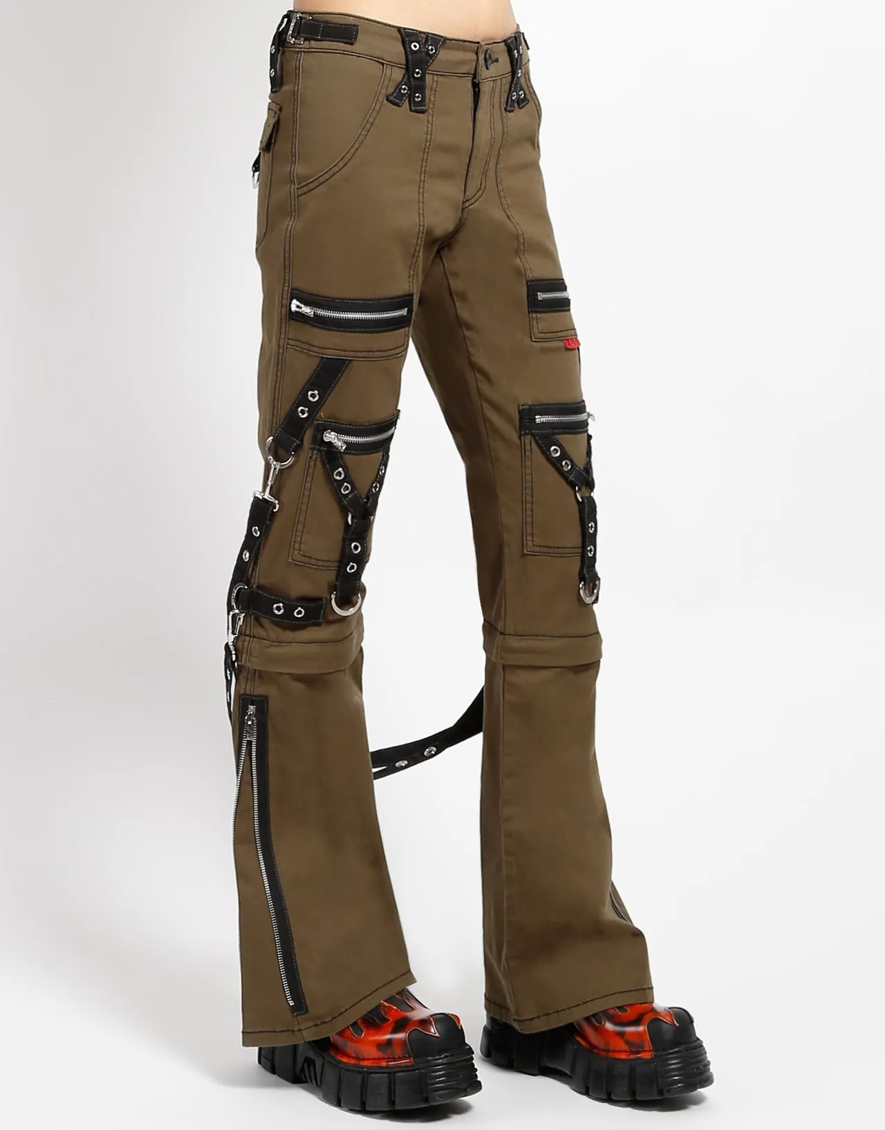 ZIP TO ZIP PANT ARMY Contrast Trim