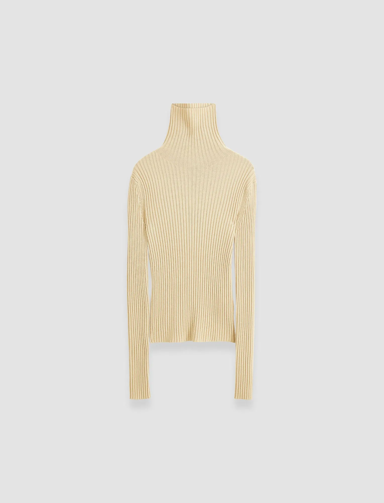 Merino Silk Rib High Neck Jumper Daily Ready Thermal Regulation Layer