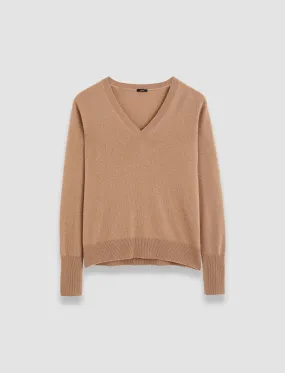 Cold Mornings Light Pure Cashmere V Neck Jumper