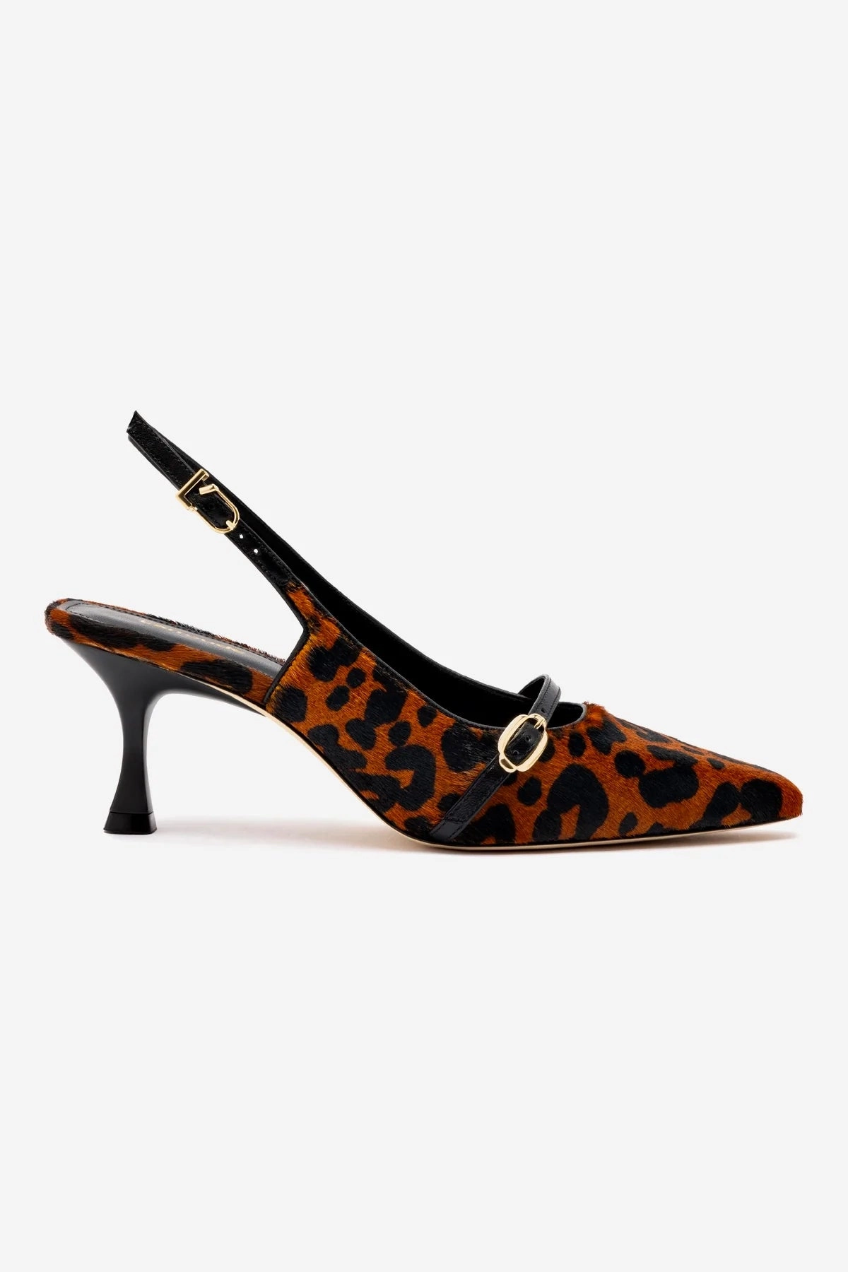 Curve Hug Ines Pump In Leopard Print Calf Hair
