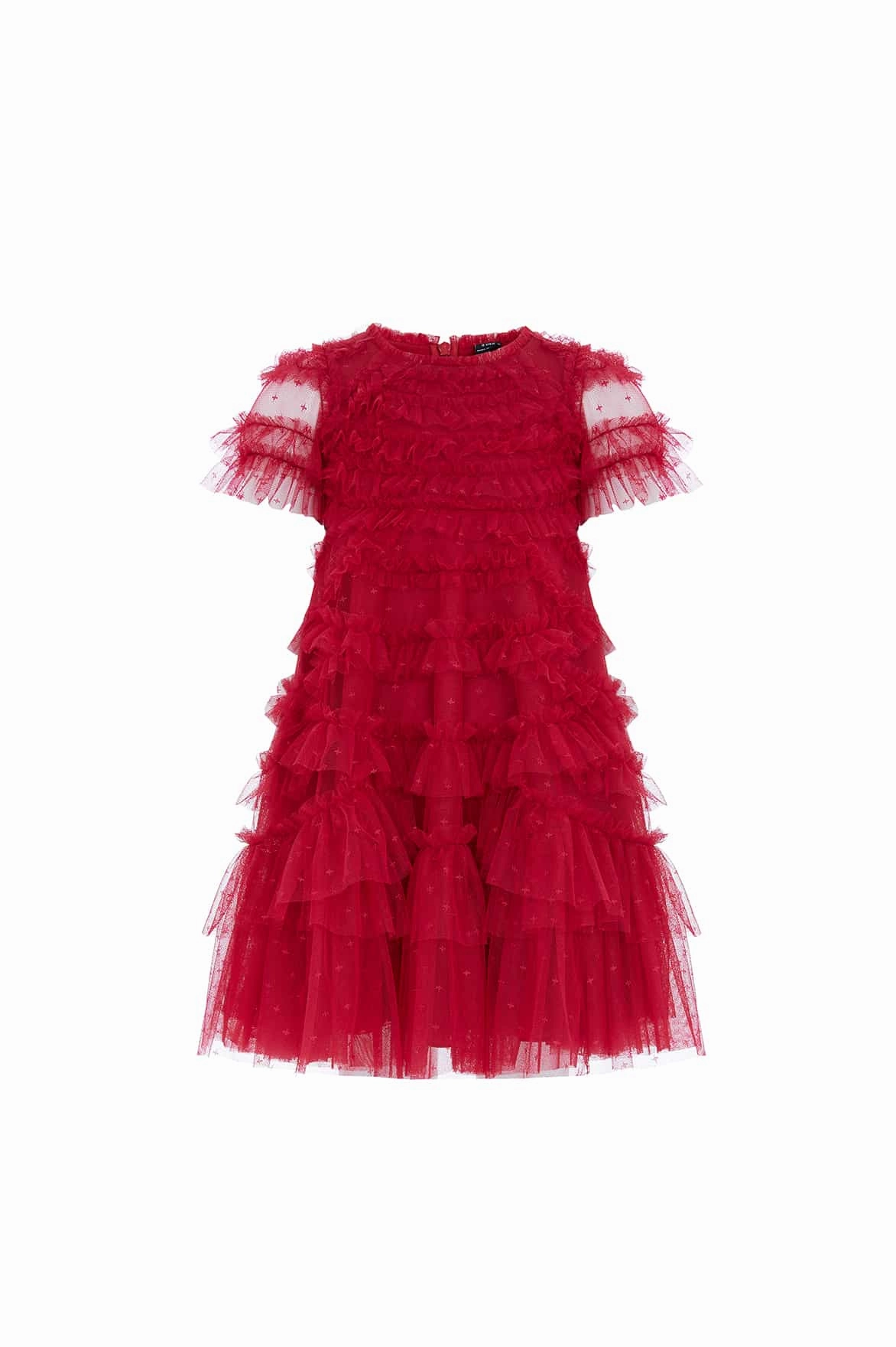 Marilla Ruffle Kids Dress Multi Panel Cut Non Restrictive Armhole Cut