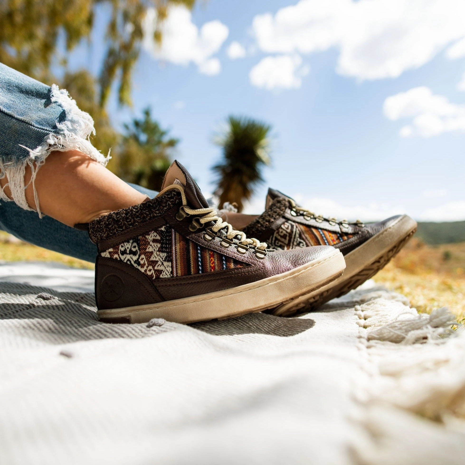 Heavy-Duty Build Brown Leather - Vegan Camping Boot