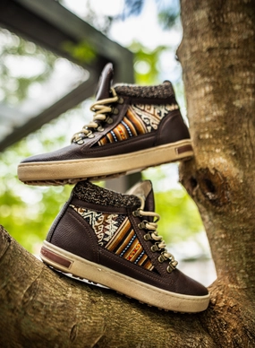 Brown Leather - Vegan Camping Boot Insulated Mountain Hike Hard wearing