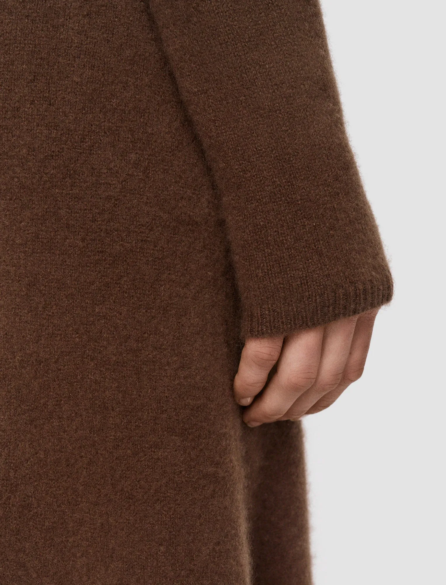 Brushed Cashmere Dress Contrast Stitch