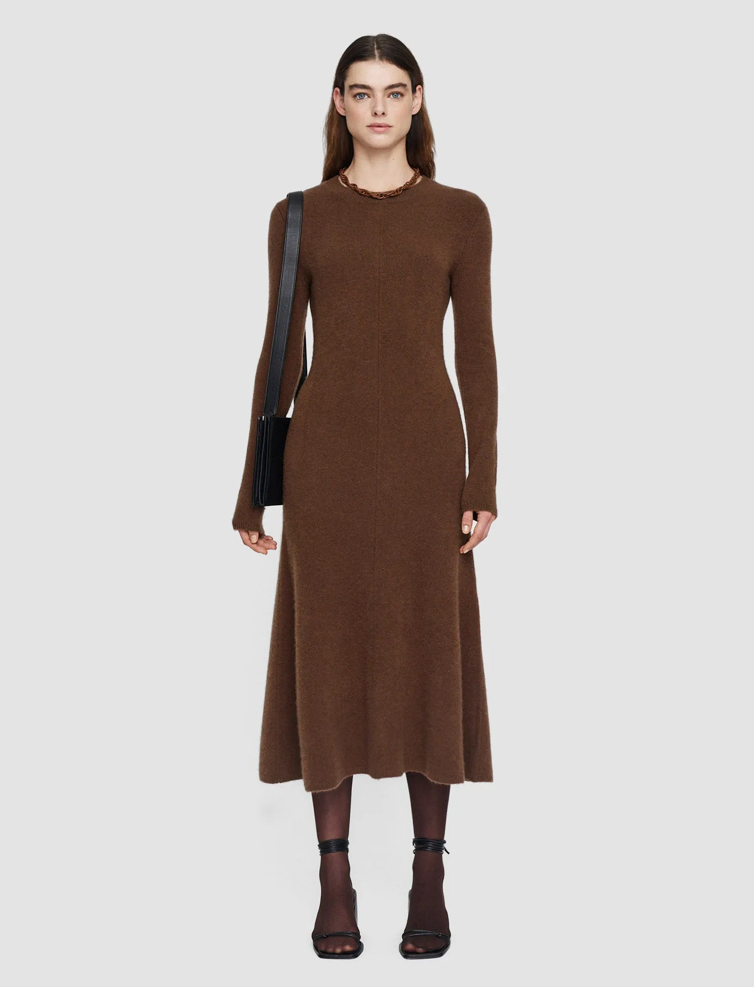 MachineWashable Structure MoistureWicking Fabric Brushed Cashmere Dress