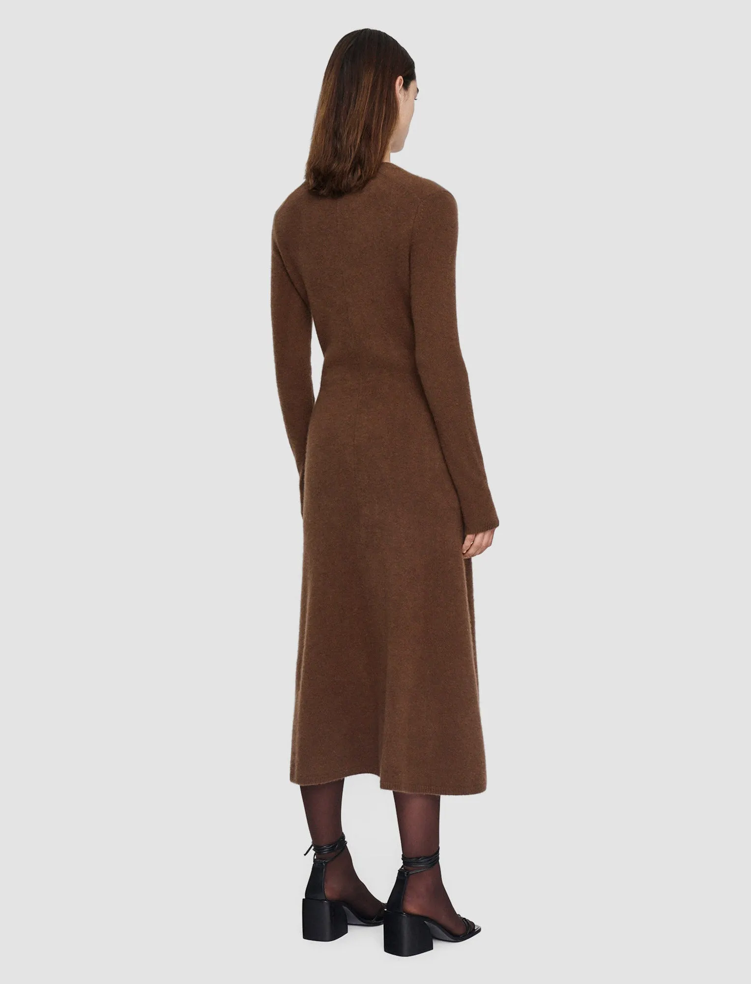 Crisp Texture Brushed Cashmere Dress