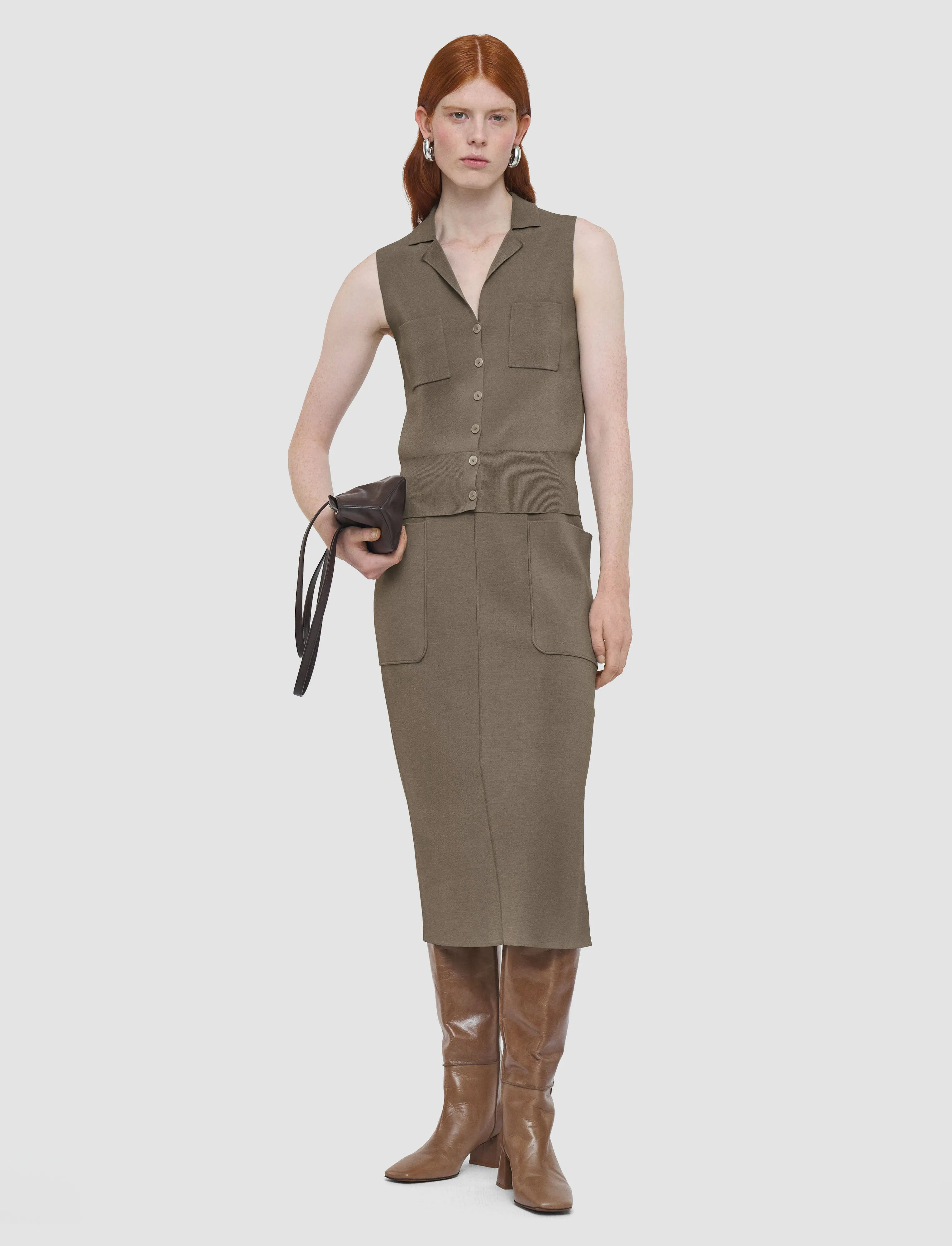 Durable Reinforced Hems Reinforced Hemline Milano Knit Stretch Vest