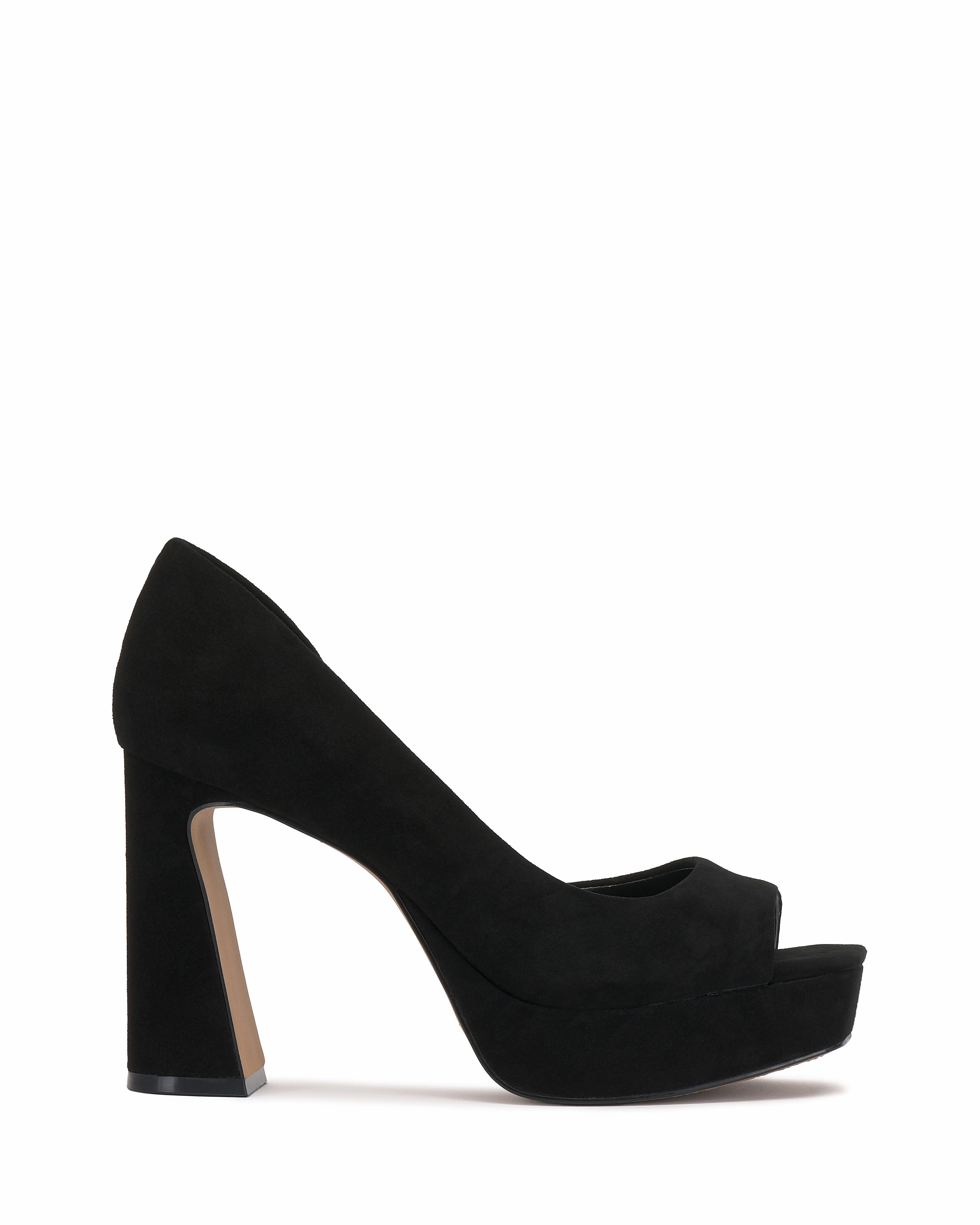 Fast Pick Bryanna Peep Toe Platform Pump