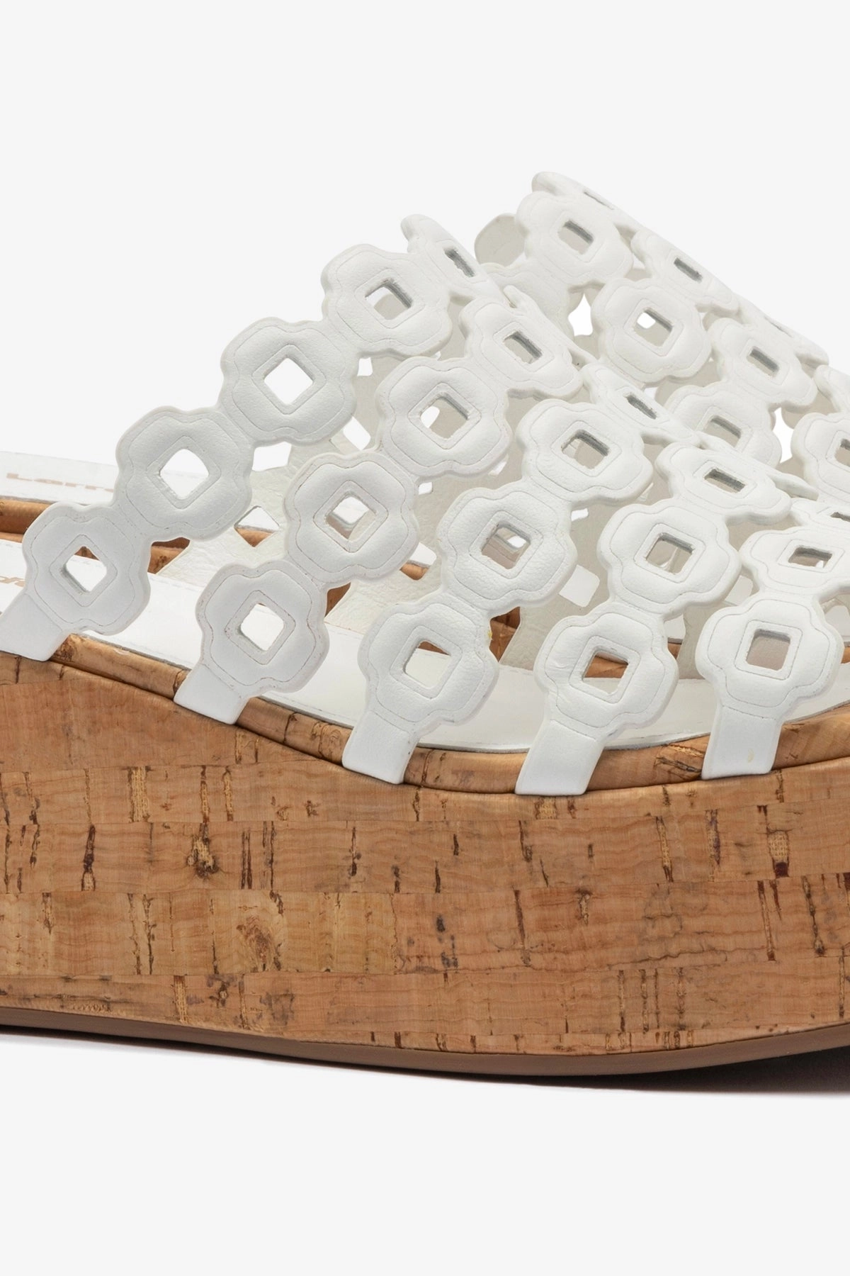 City Pace Charli Mule In White Leather