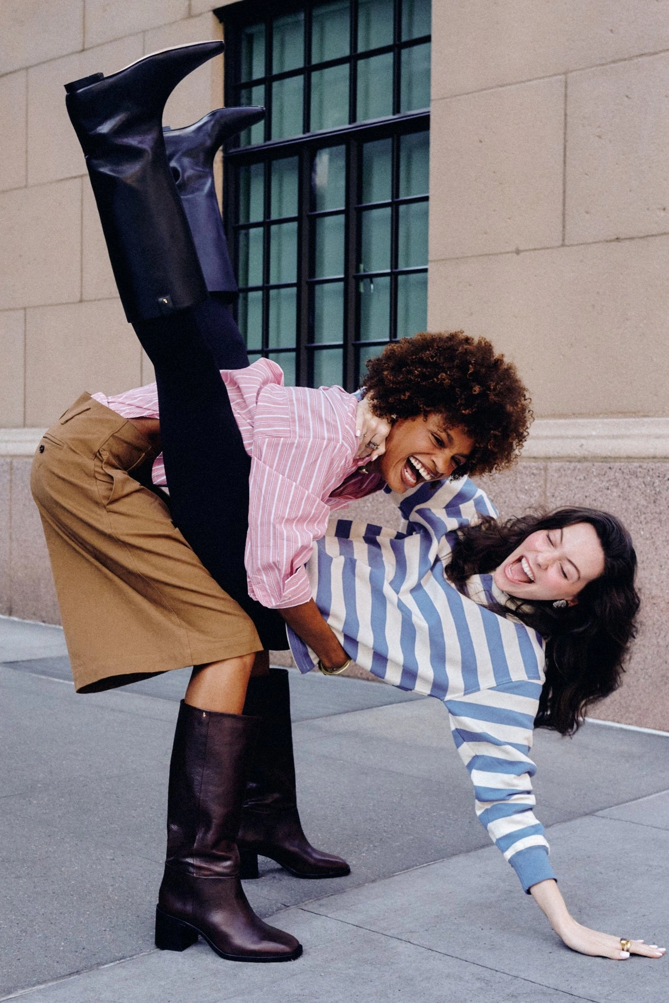 Alexis Flat Boot In Black Leather Spring Jump Toe box