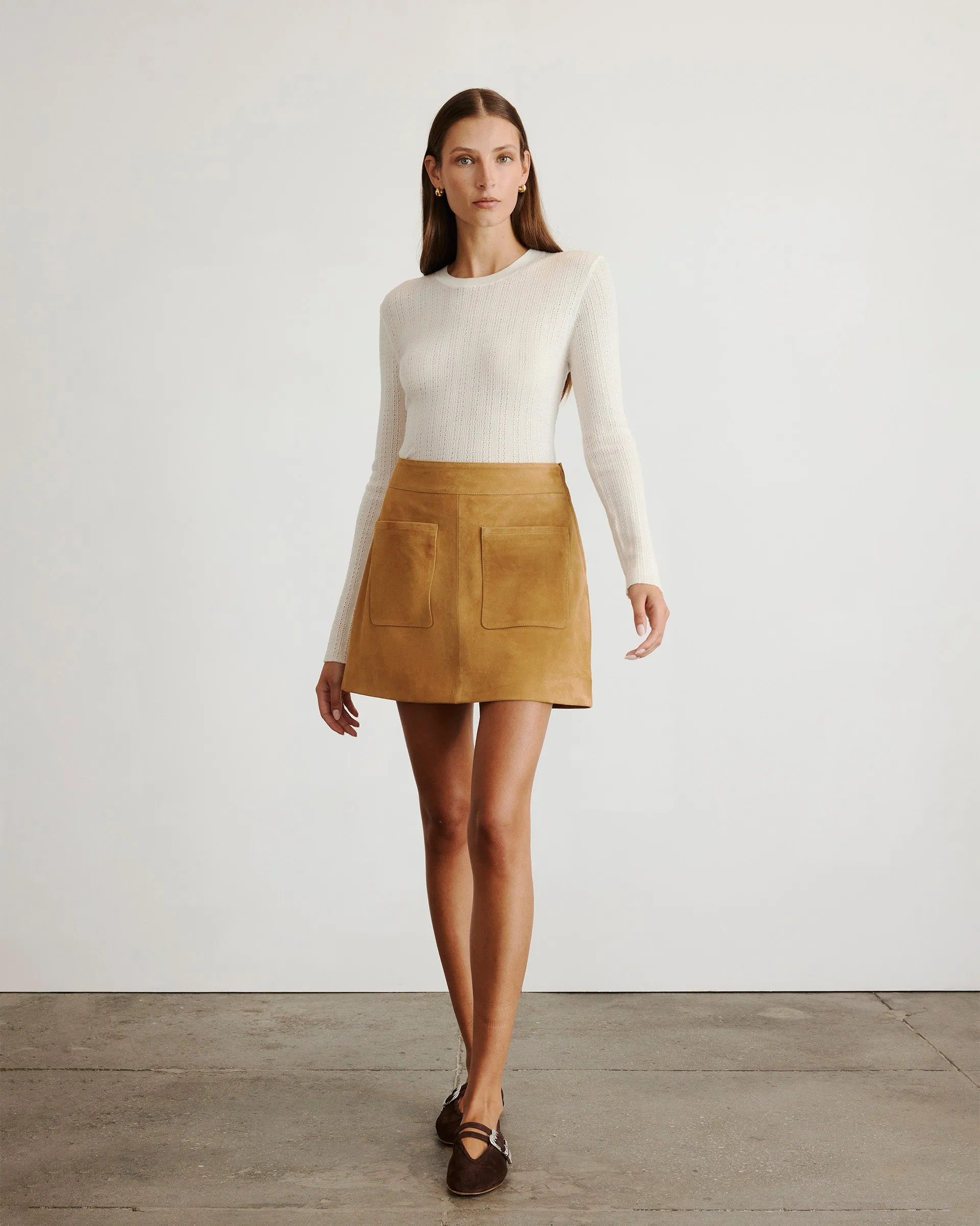 Crew Neck Kayden Knit Multi Layer Weaving