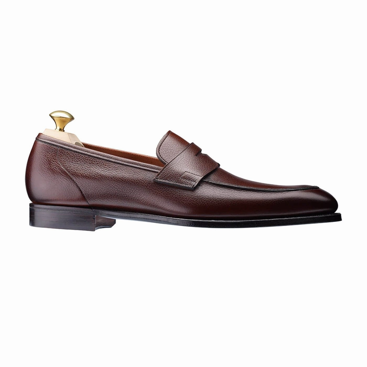 Flexible Sole Slip On Style Cadogan Dark Brown Pebble Grain