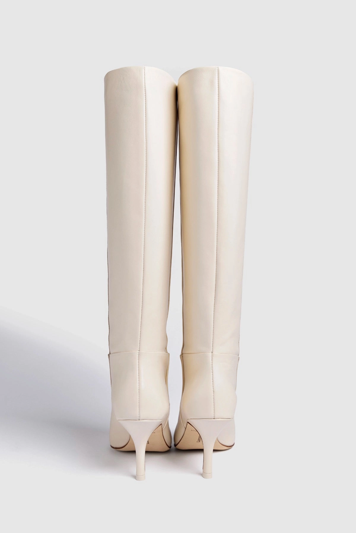 Kate Mid Boot In Ivory Leather Cross Road