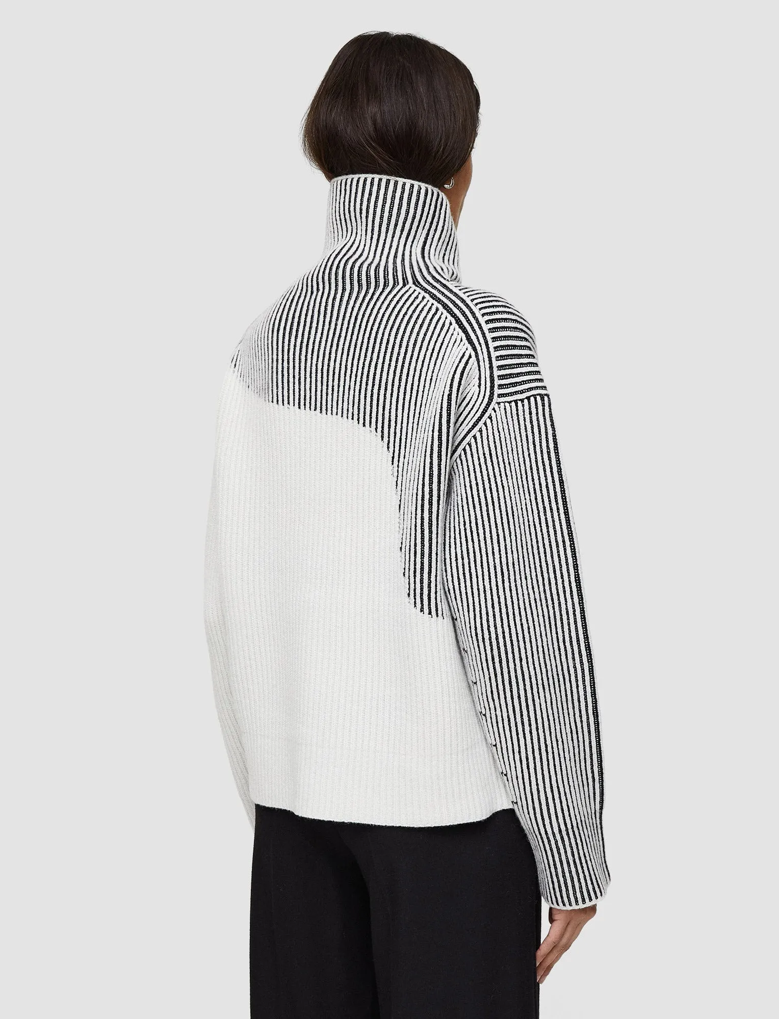 Cardigan Stitch Animation High Neck Jumper OekoTex Certified