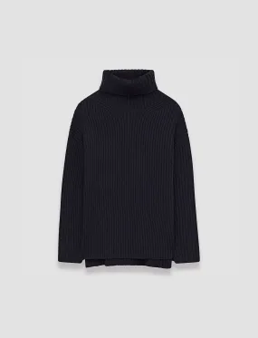 Cardigan Stitch High Neck Jumper Hooded Knit Variation