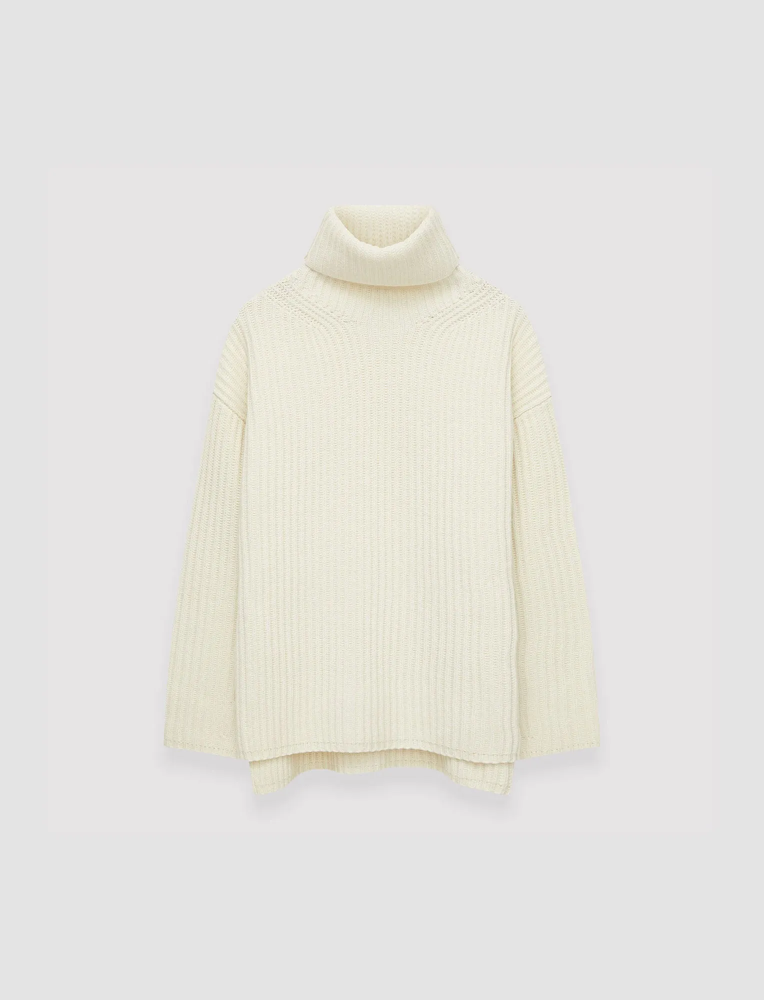 Cardigan Stitch High Neck Jumper Thermal Lined Cuffs Biodegradable Fiber Blend