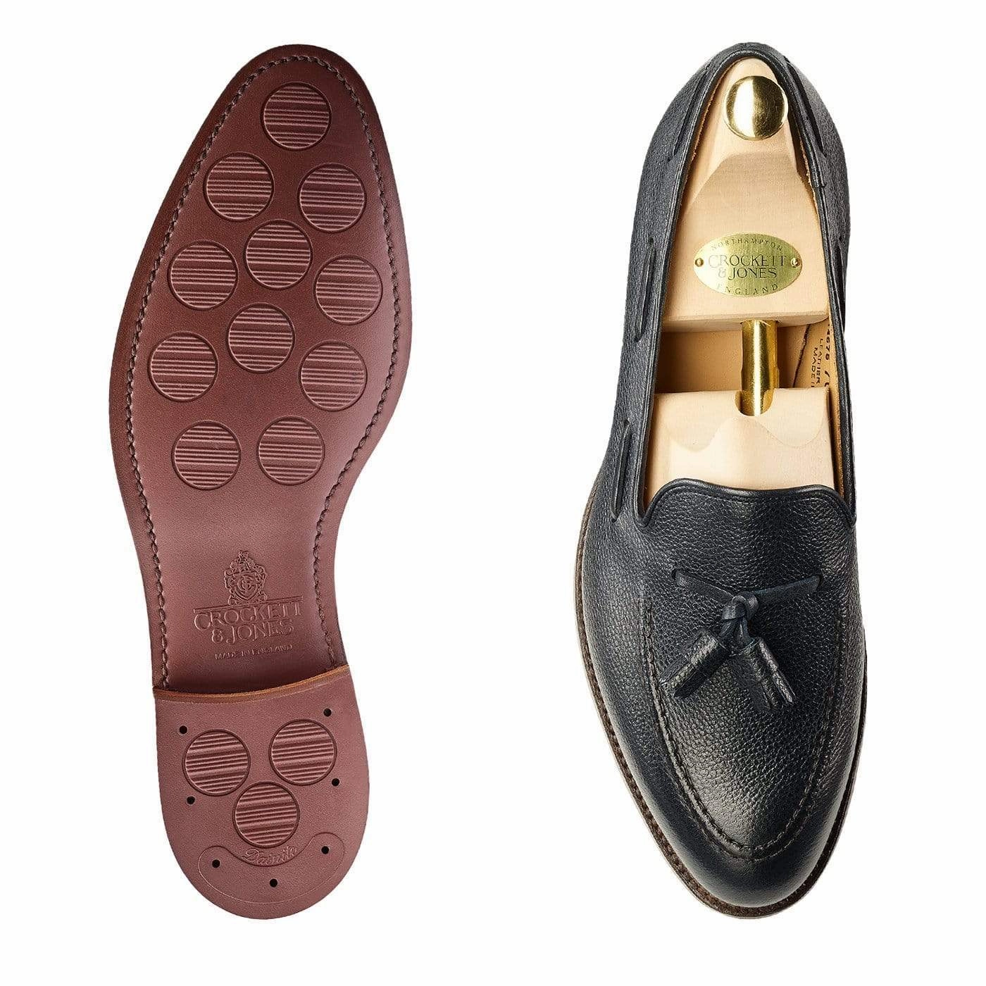 Carly Navy Pebble Grain Flat Ease Practical Design