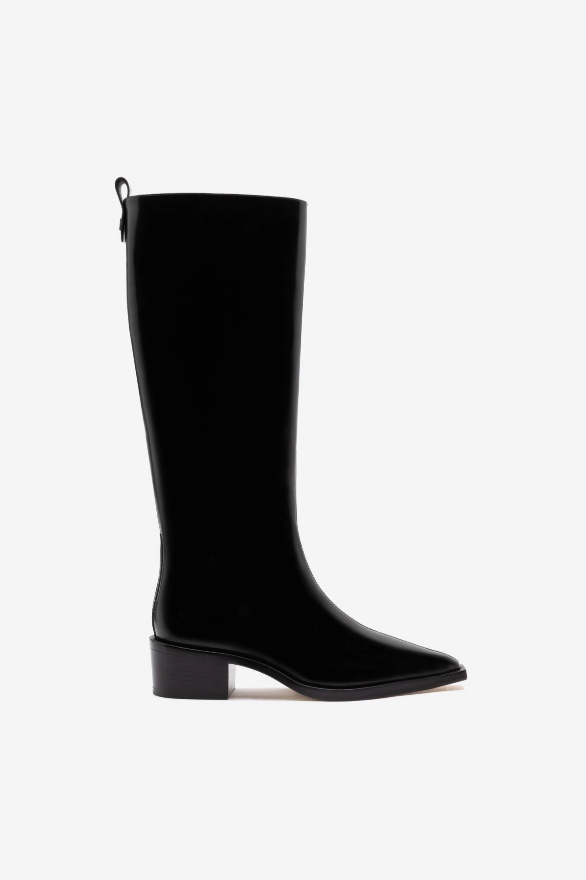 Florencia Boot In Black Box Leather Enhanced grip