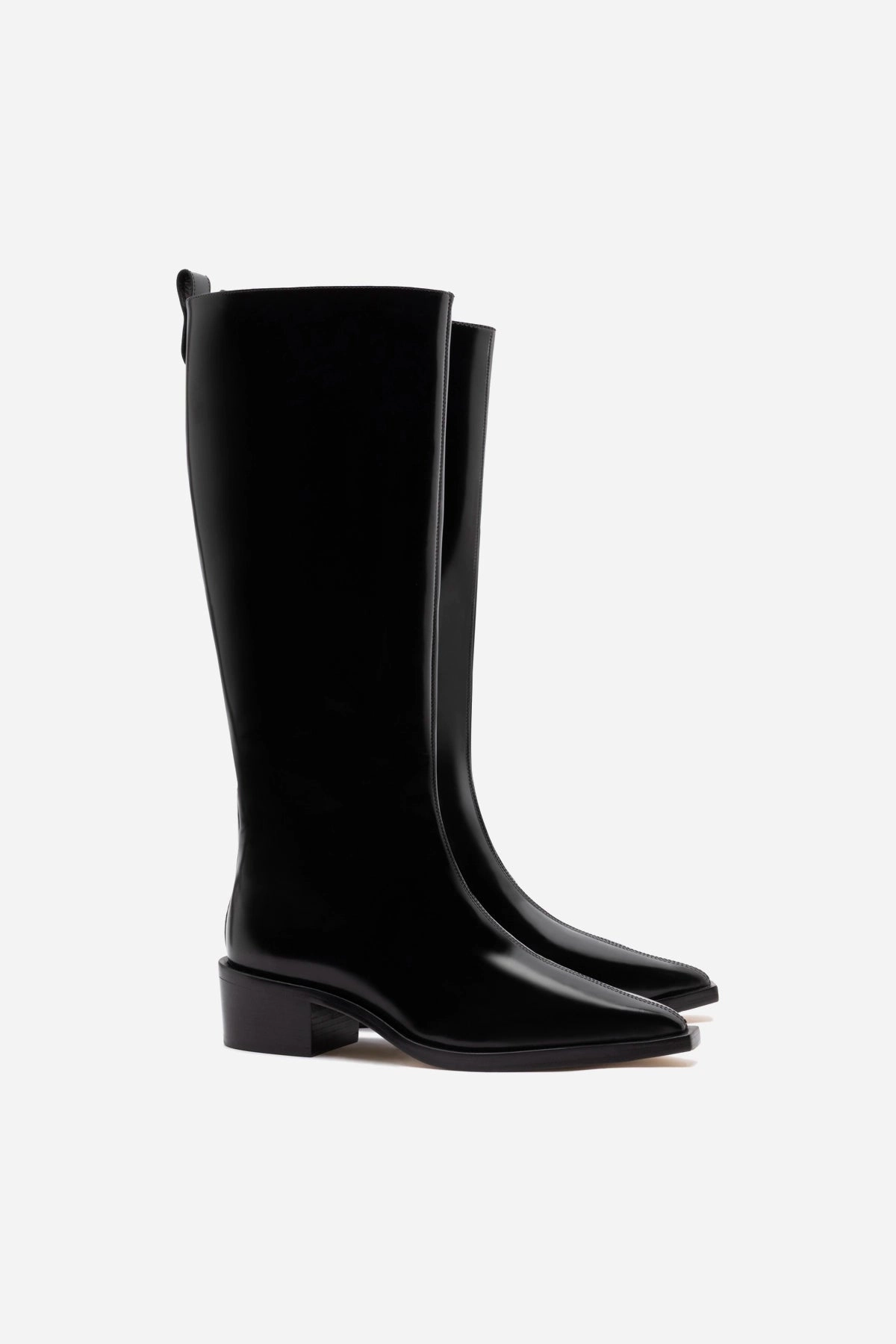 Florencia Boot In Black Box Leather Deep Shade